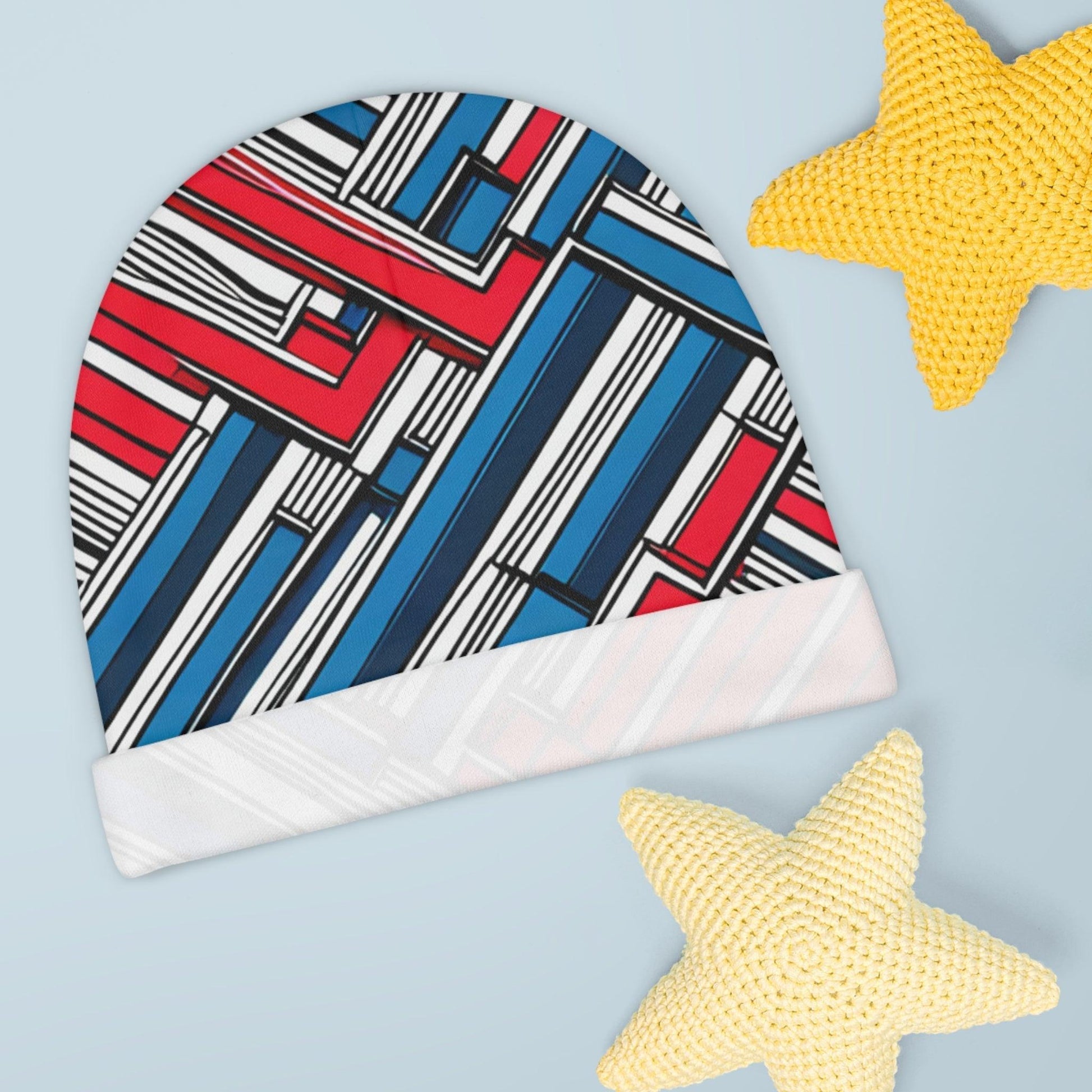 Geometric Patriot Baby Beanie - Lizard Vigilante