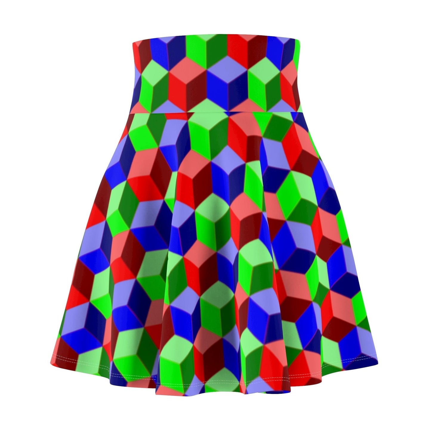 Qubed Women's Skater Skirt - Lizard Vigilante