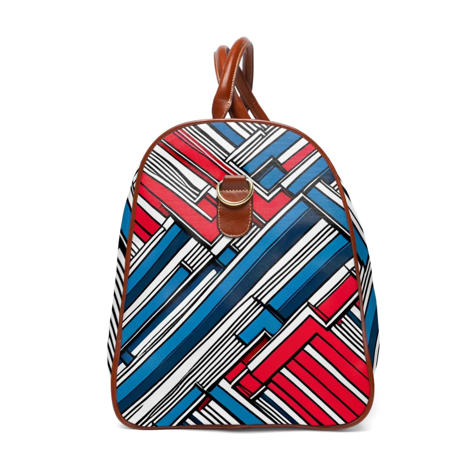 Geometric Patriotic Waterproof Travel Bag - Lizard Vigilante