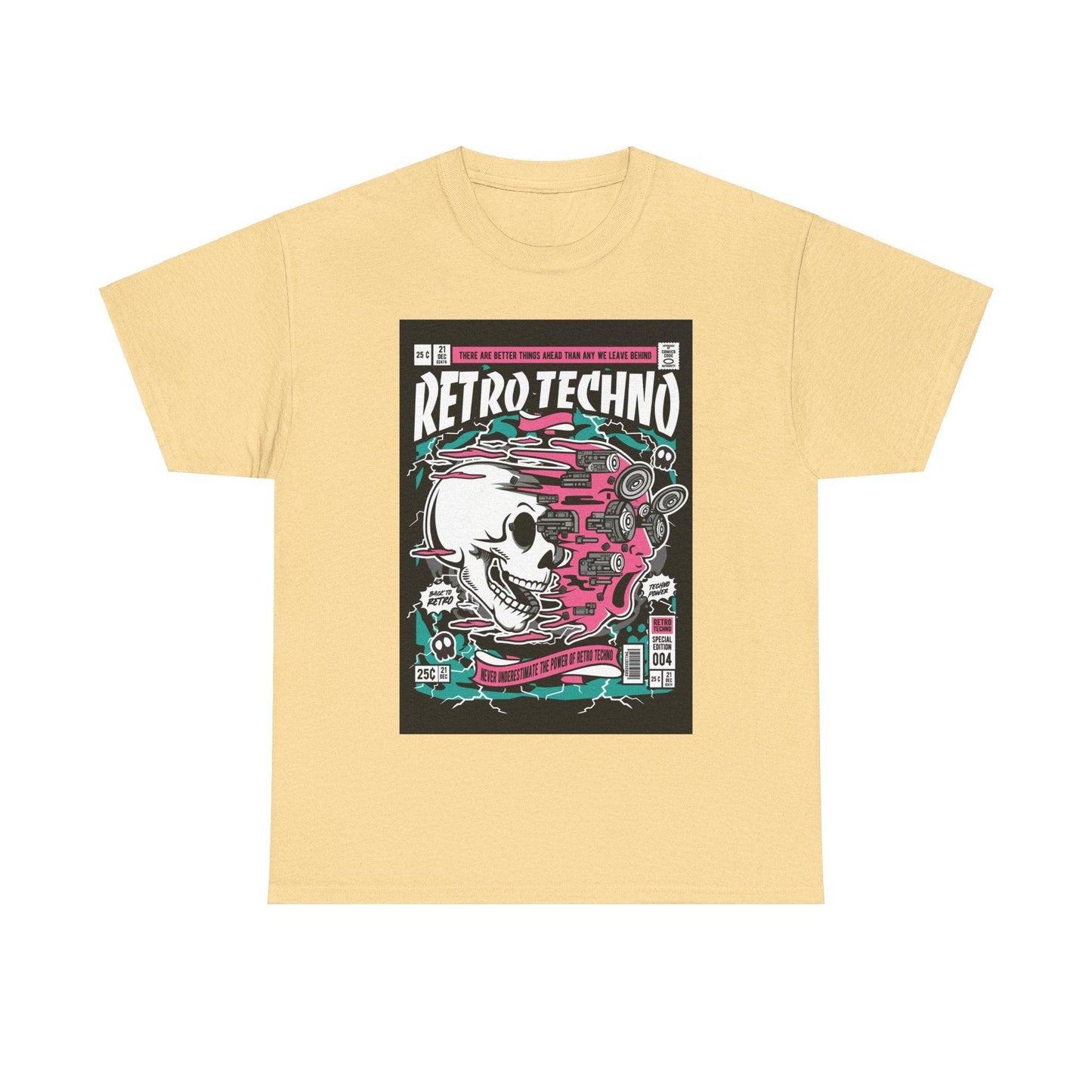 Retro Techno Unisex Heavy Cotton Tee - Lizard Vigilante