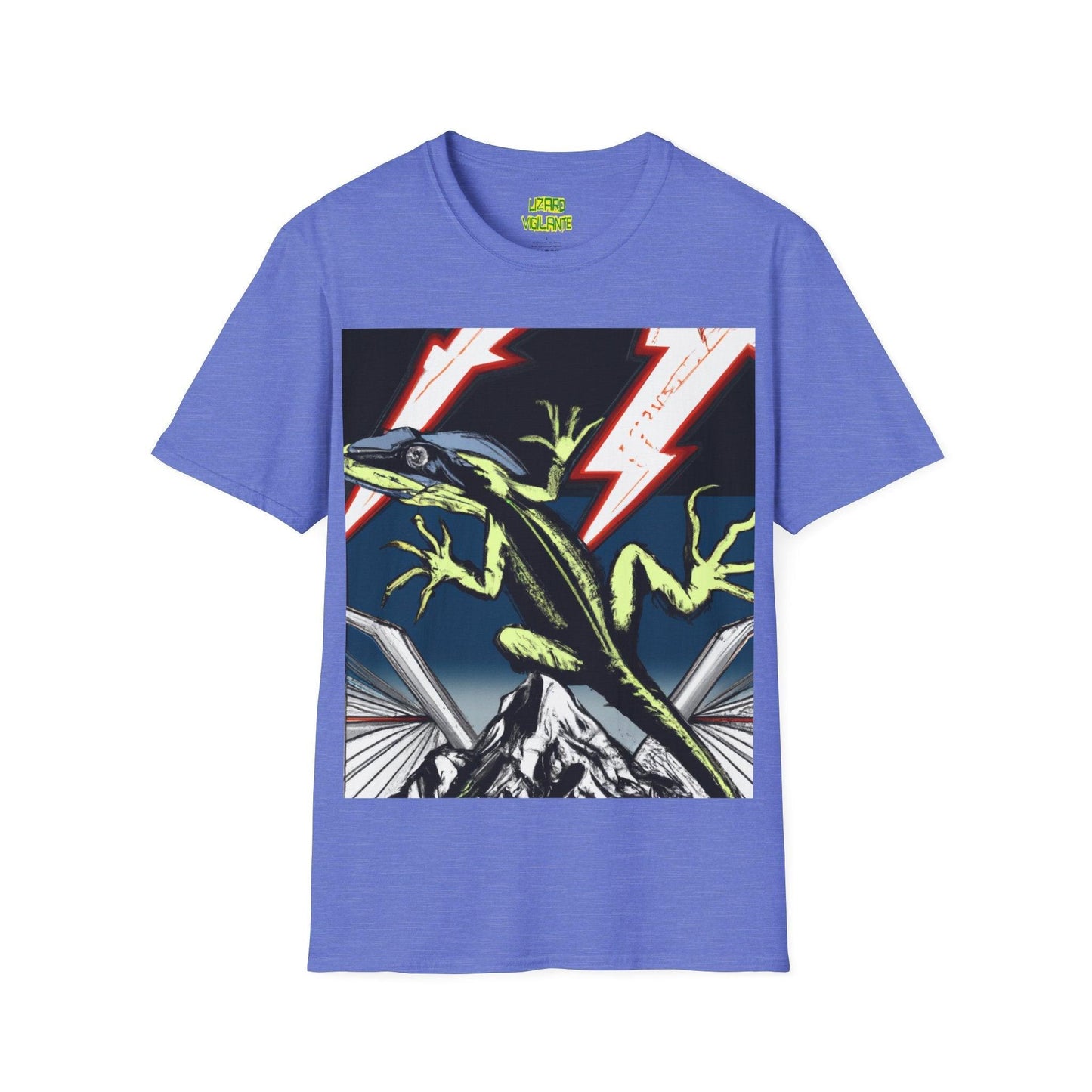 Lizard Vigilante Lightning Leap Unisex Softstyle T-Shirt - Lizard Vigilante