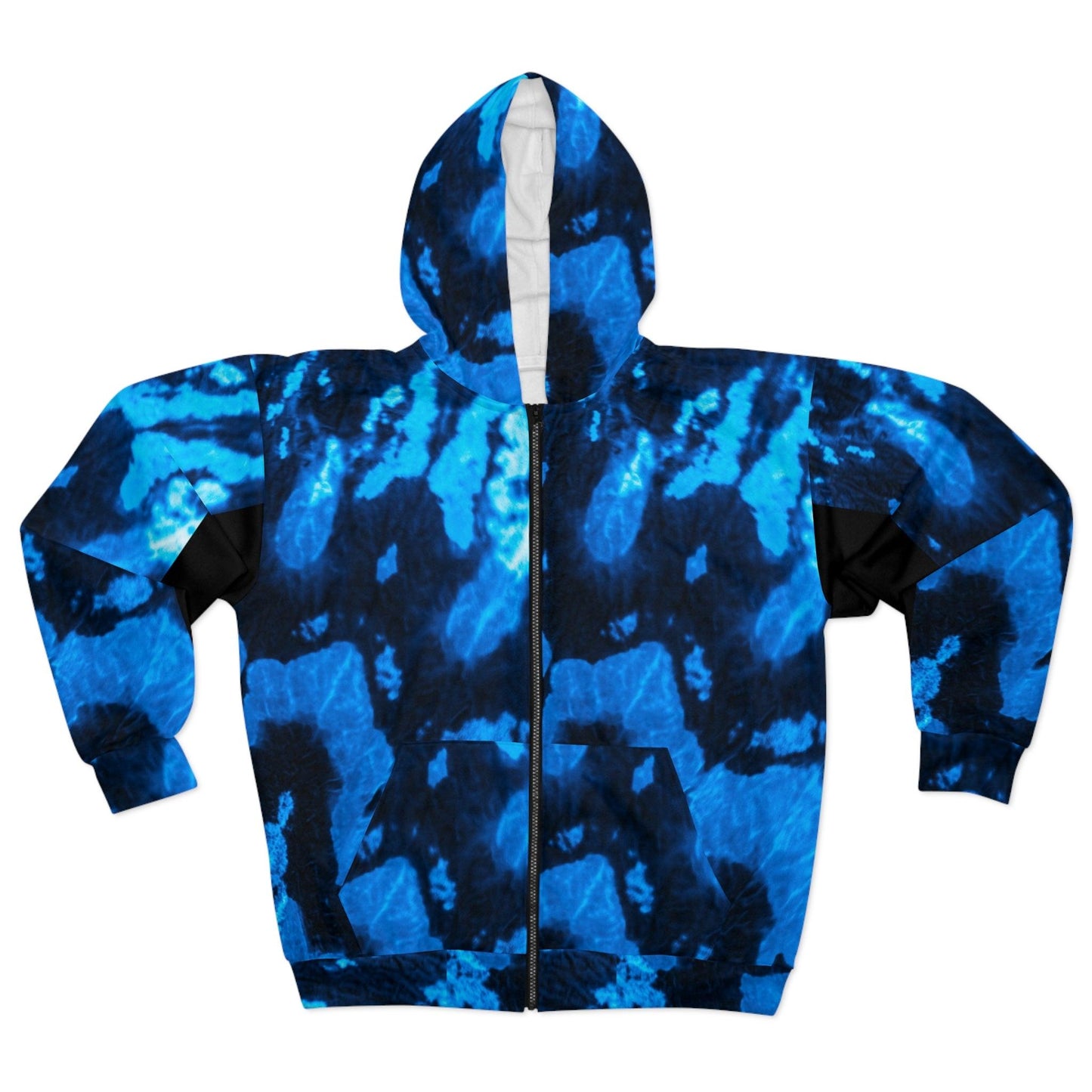 Blue Lava Unisex Zip Hoodie - Lizard Vigilante