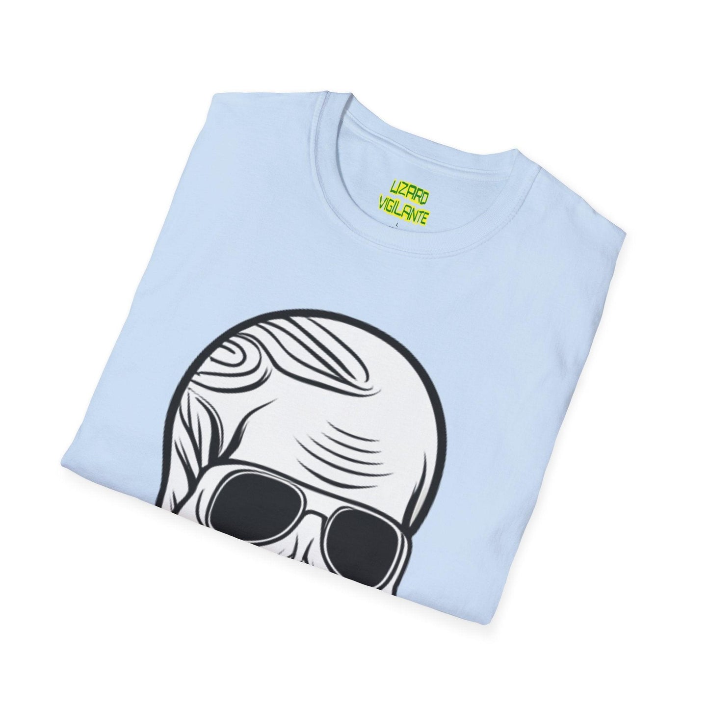 Skull Portrait Unisex Softstyle T-Shirt - Lizard Vigilante