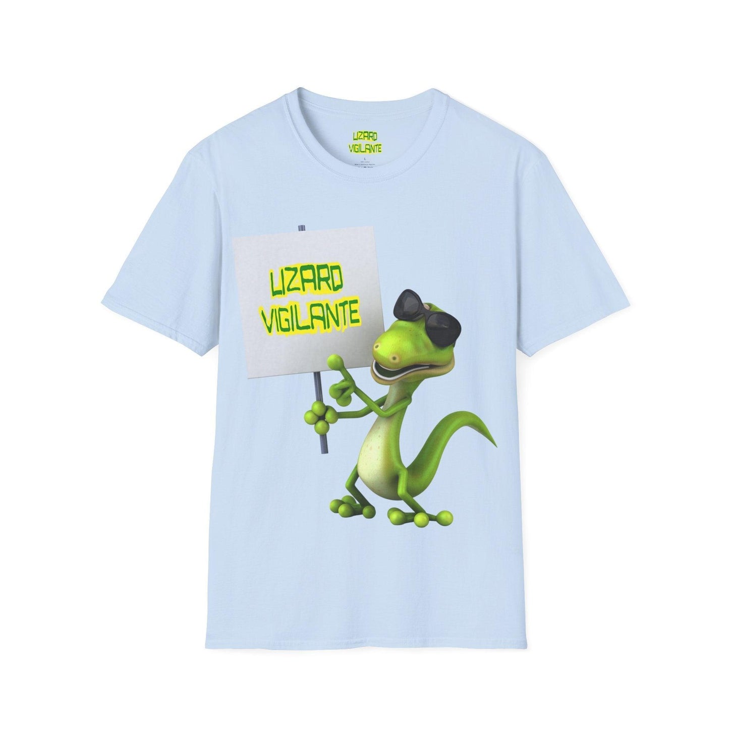 Lizard Vigilante Sign Unisex Softstyle T-Shirt - Lizard Vigilante