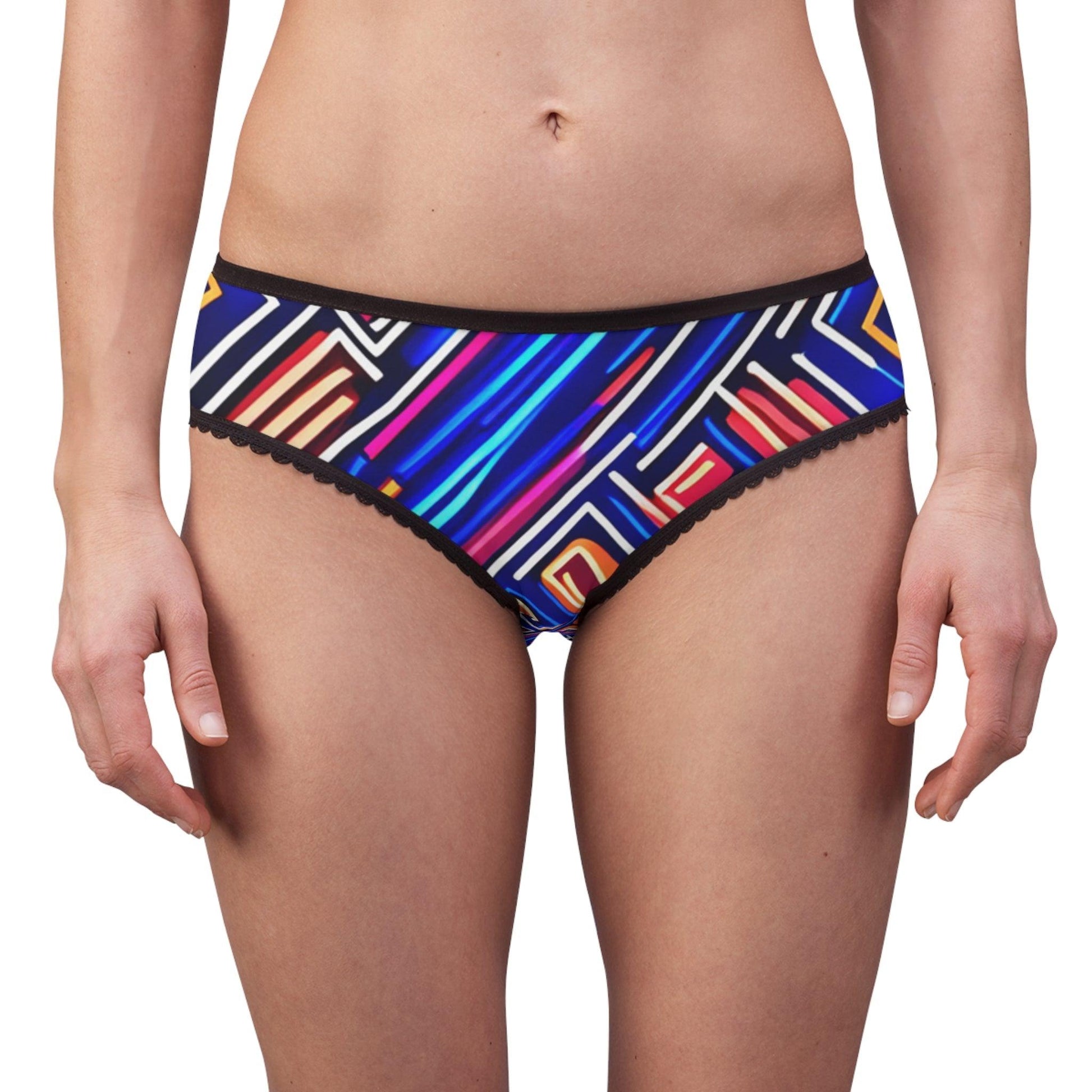 Neon Track Women's Briefs (AOP) - Lizard Vigilante