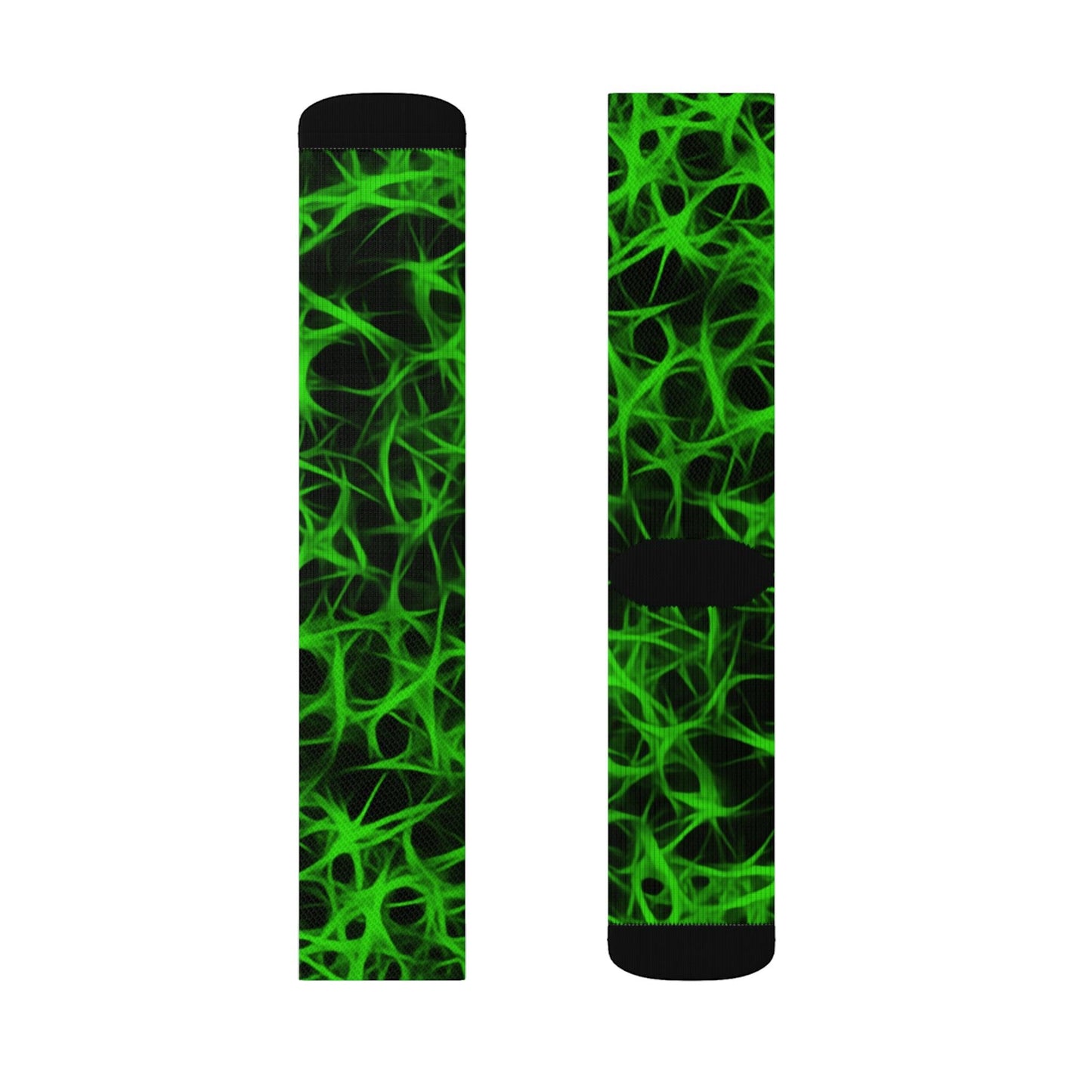 Nuclear Green Charged Sublimation Socks - Lizard Vigilante