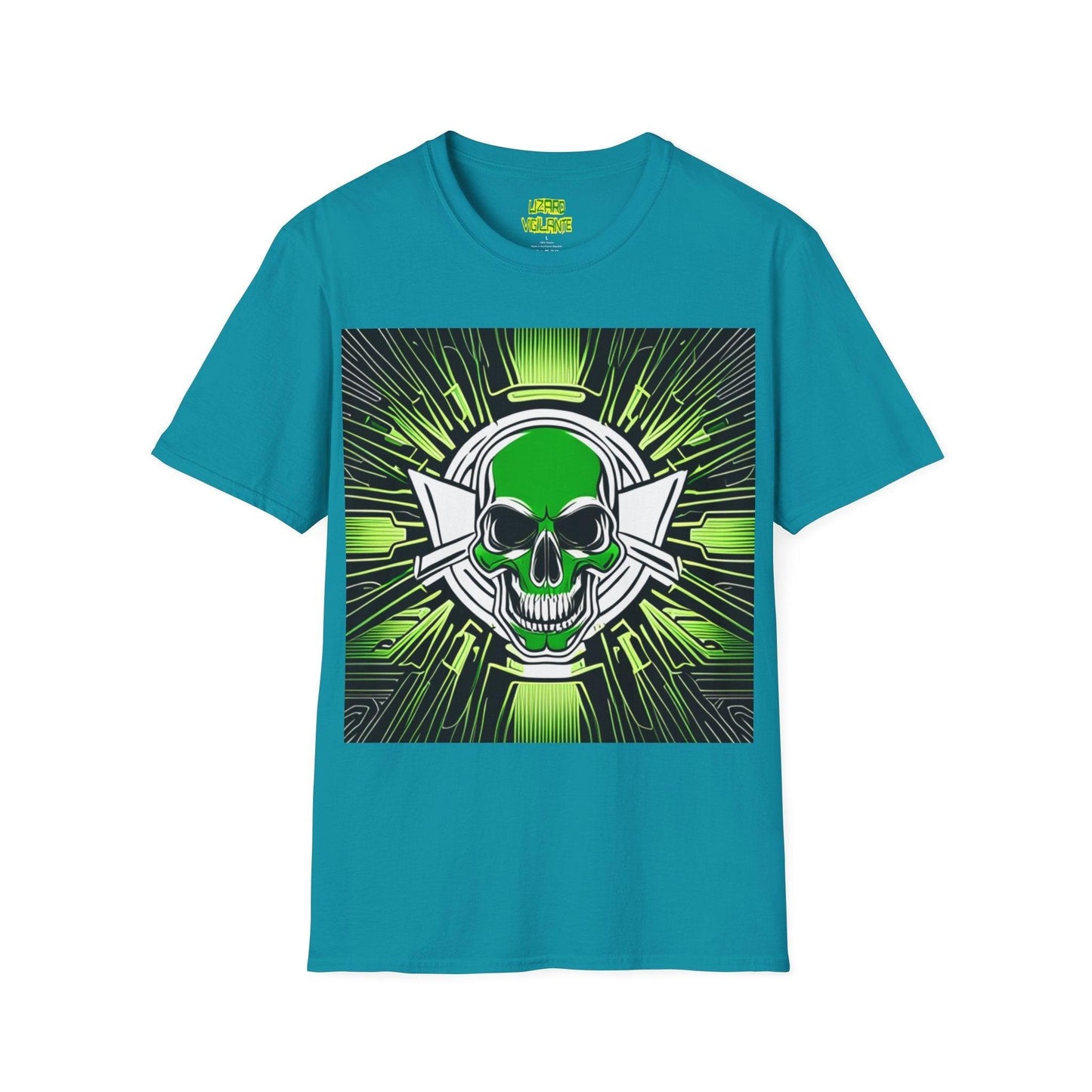 Skully Greene Unisex Softstyle T-Shirt - Lizard Vigilante