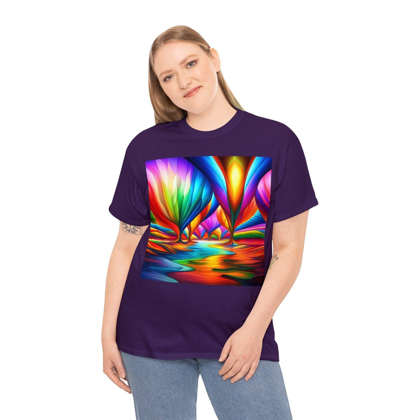 Salivation Multicolored Unisex Heavy Cotton Tee - Lizard Vigilante