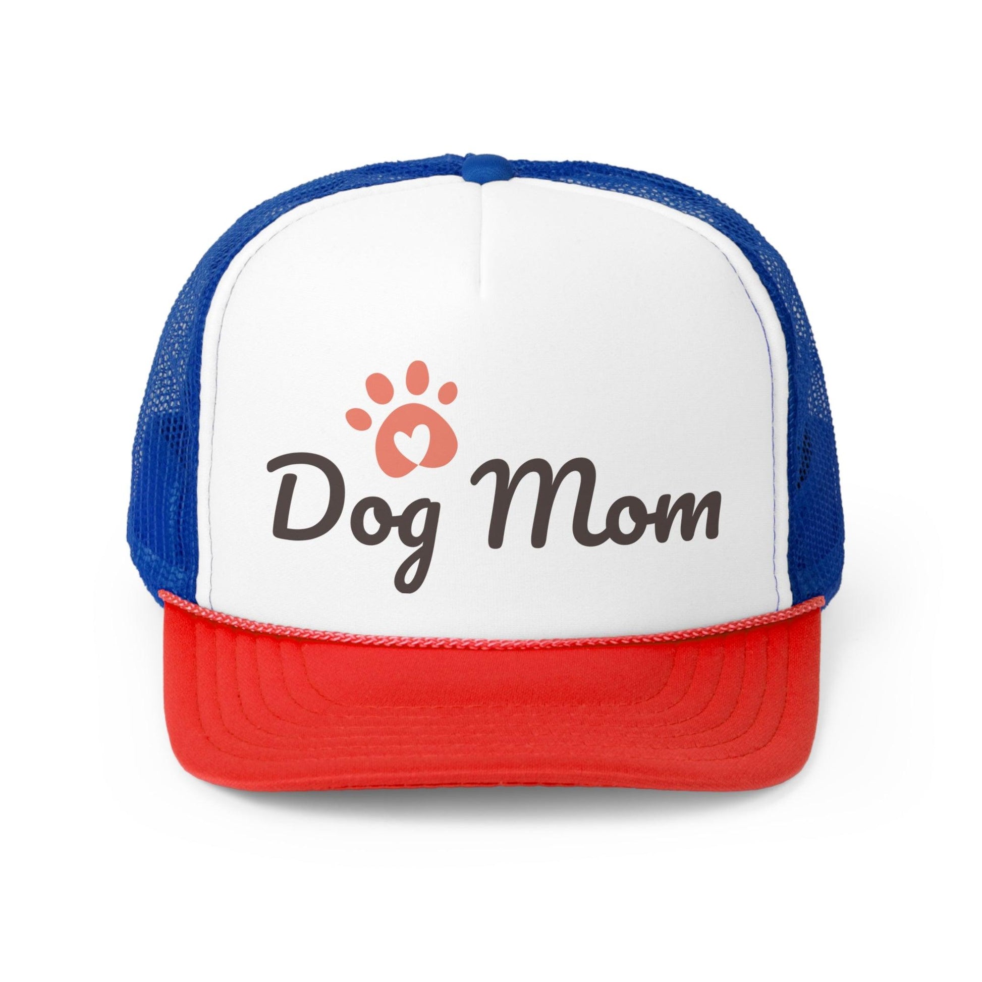 Dog Mom With a Puppy Paw Print Trucker Caps - Lizard Vigilante