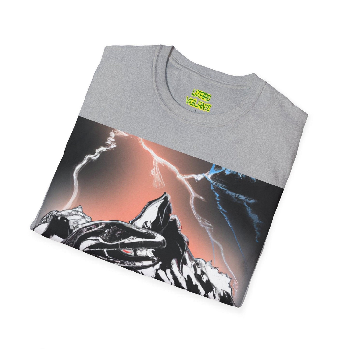 Lizard Vigilante at Mountain Unisex Softstyle T-Shirt - Lizard Vigilante