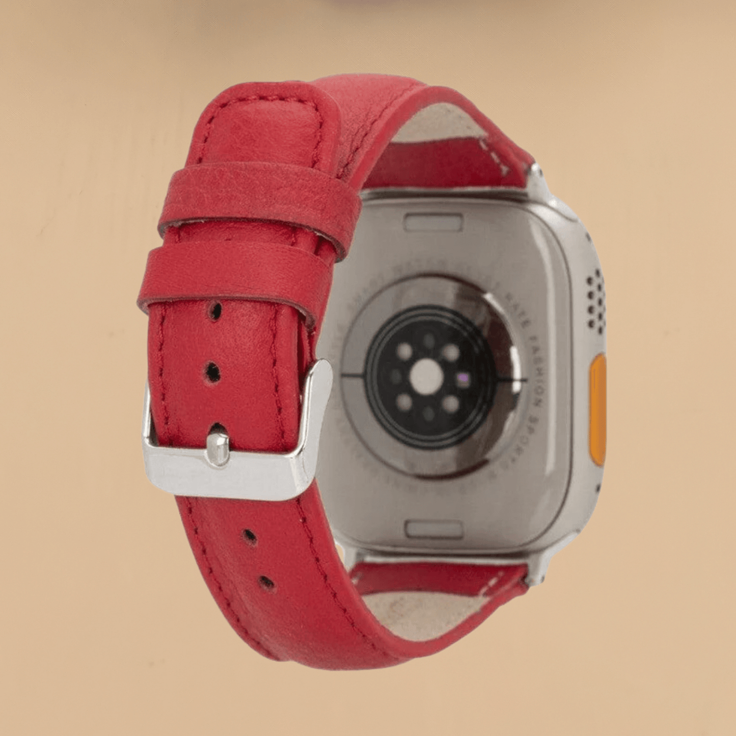 Apple Watch Red Leather Strap - Boston