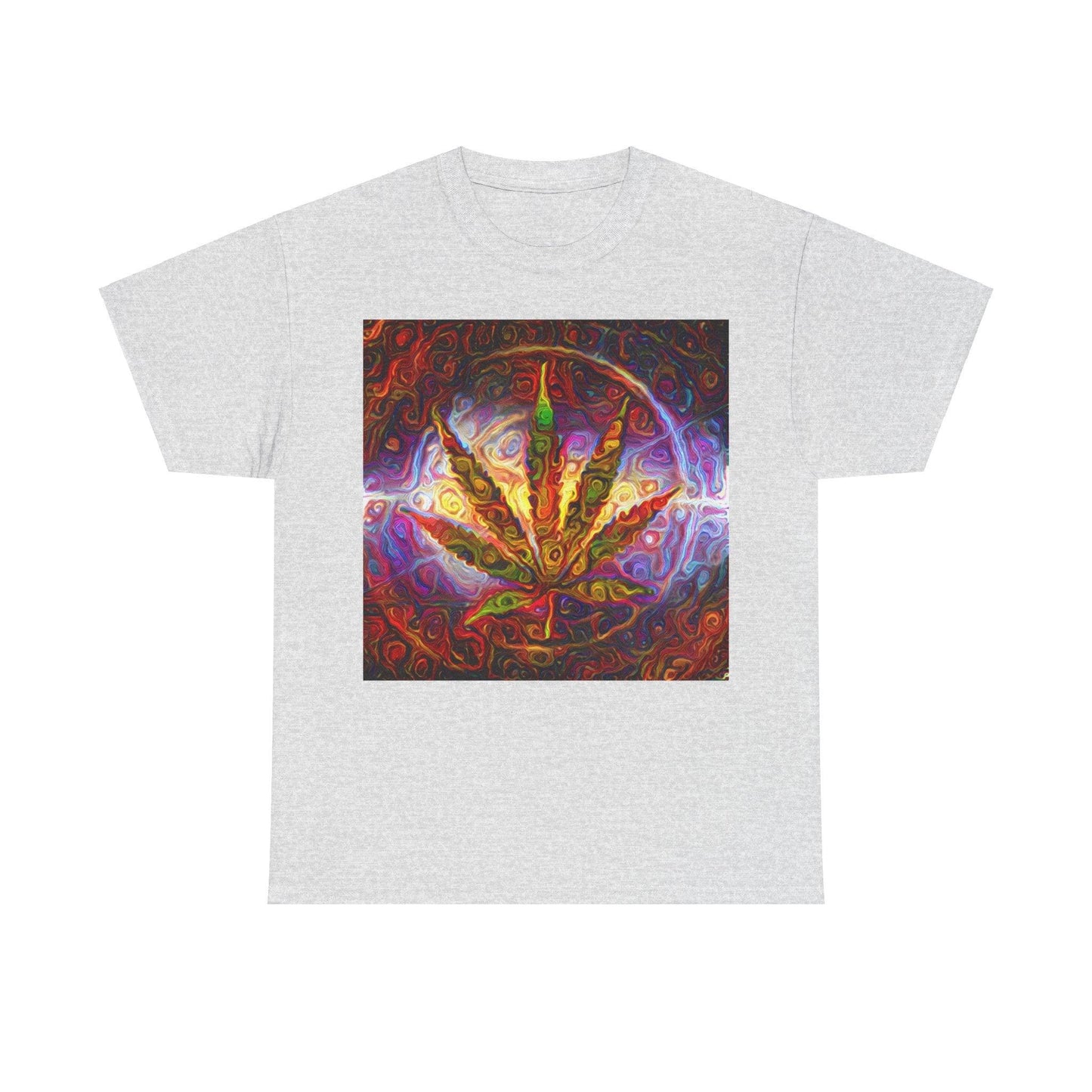 Psychedelic Pot Leaf Unisex Heavy Cotton Tee - Lizard Vigilante