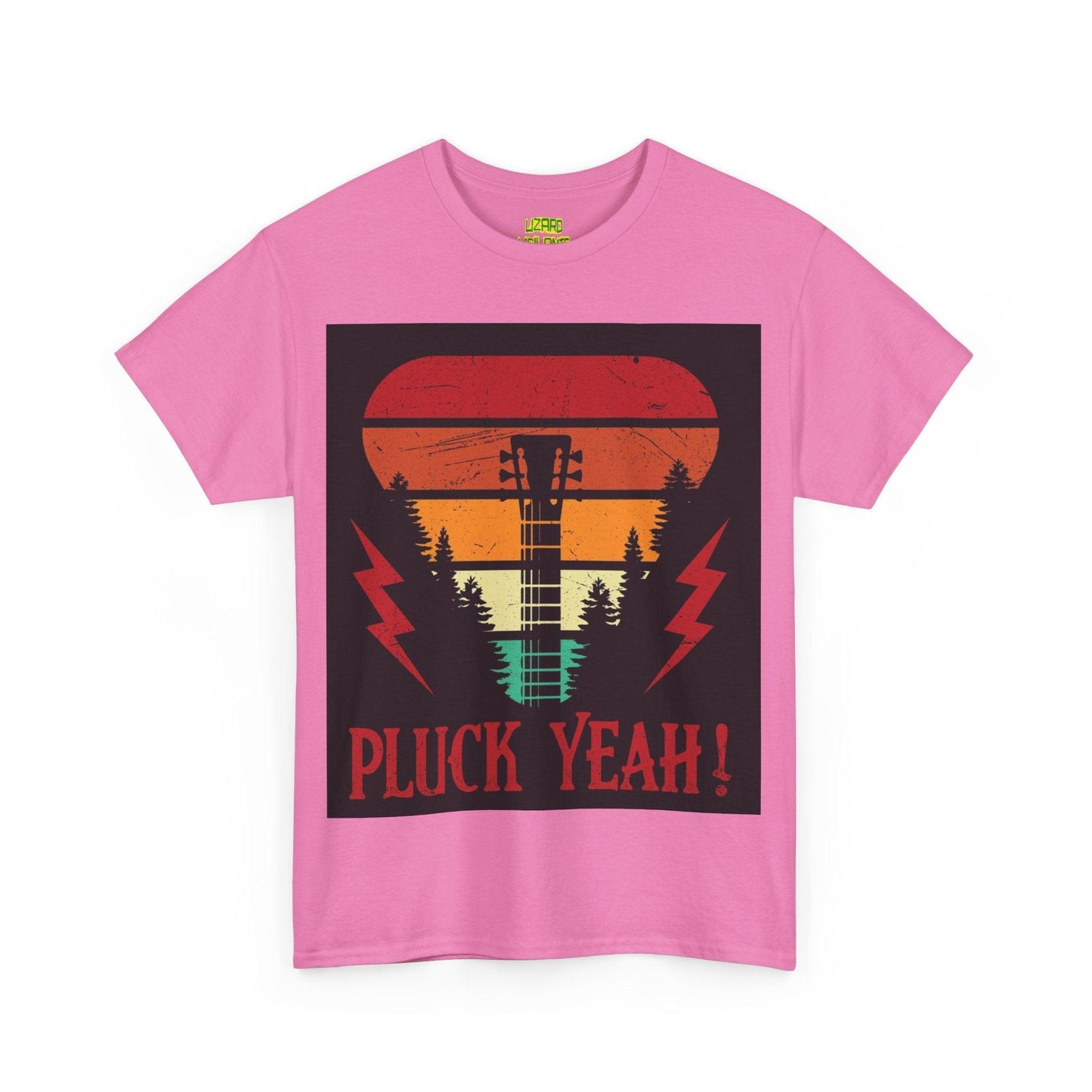 Pluck Yeah! Guitar Neck Unisex Heavy Cotton Tee - Lizard Vigilante