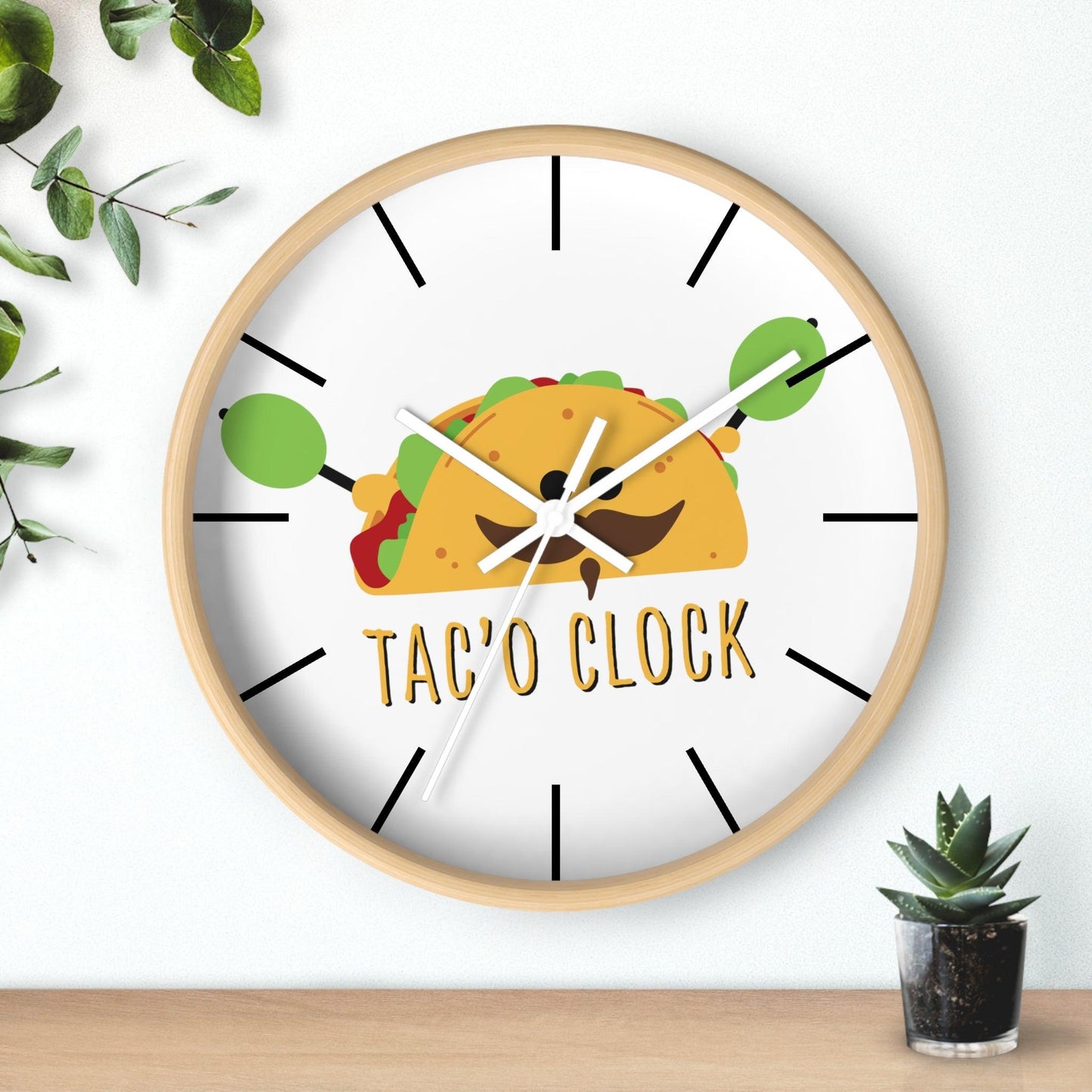 Tac'o Clock Wall Clock - Lizard Vigilante