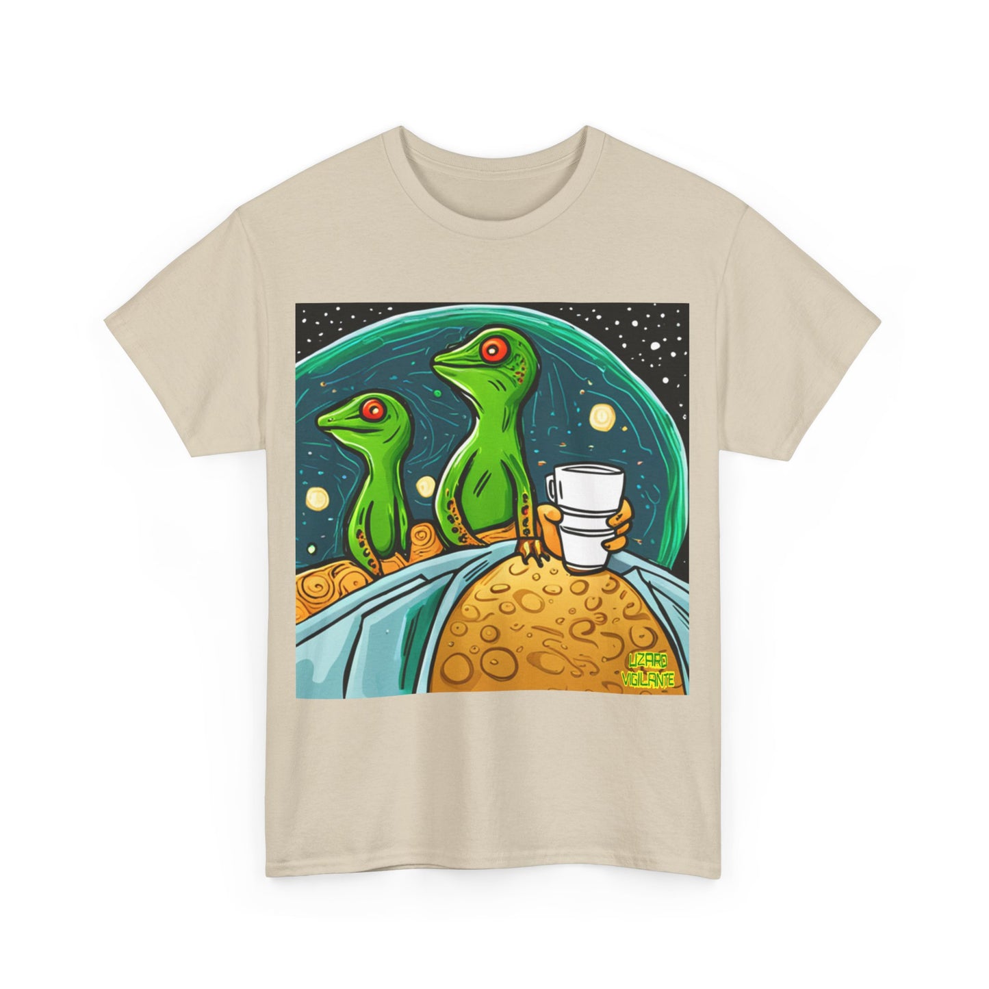 Lizard Vigilante Premium Coffee SideEye Unisex Heavy Cotton Tee - Lizard Vigilante