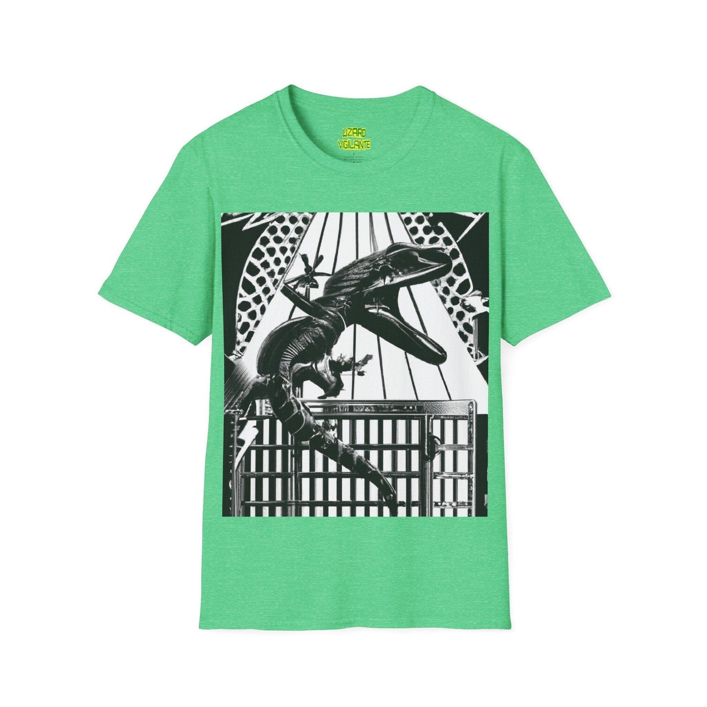 Lizard Vigilante Escapes Unisex Softstyle T-Shirt - Lizard Vigilante