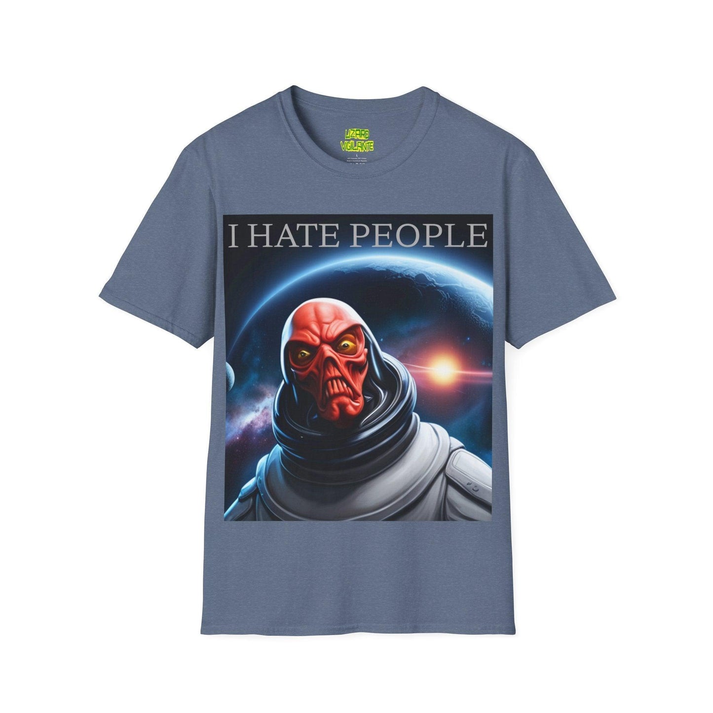 I Hate People Alien Unisex Softstyle T-Shirt - Lizard Vigilante