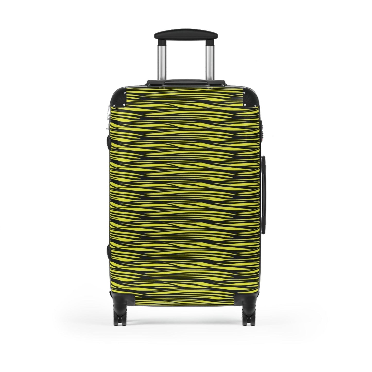 Black Yellow Camo Lines Suitcase - Lizard Vigilante