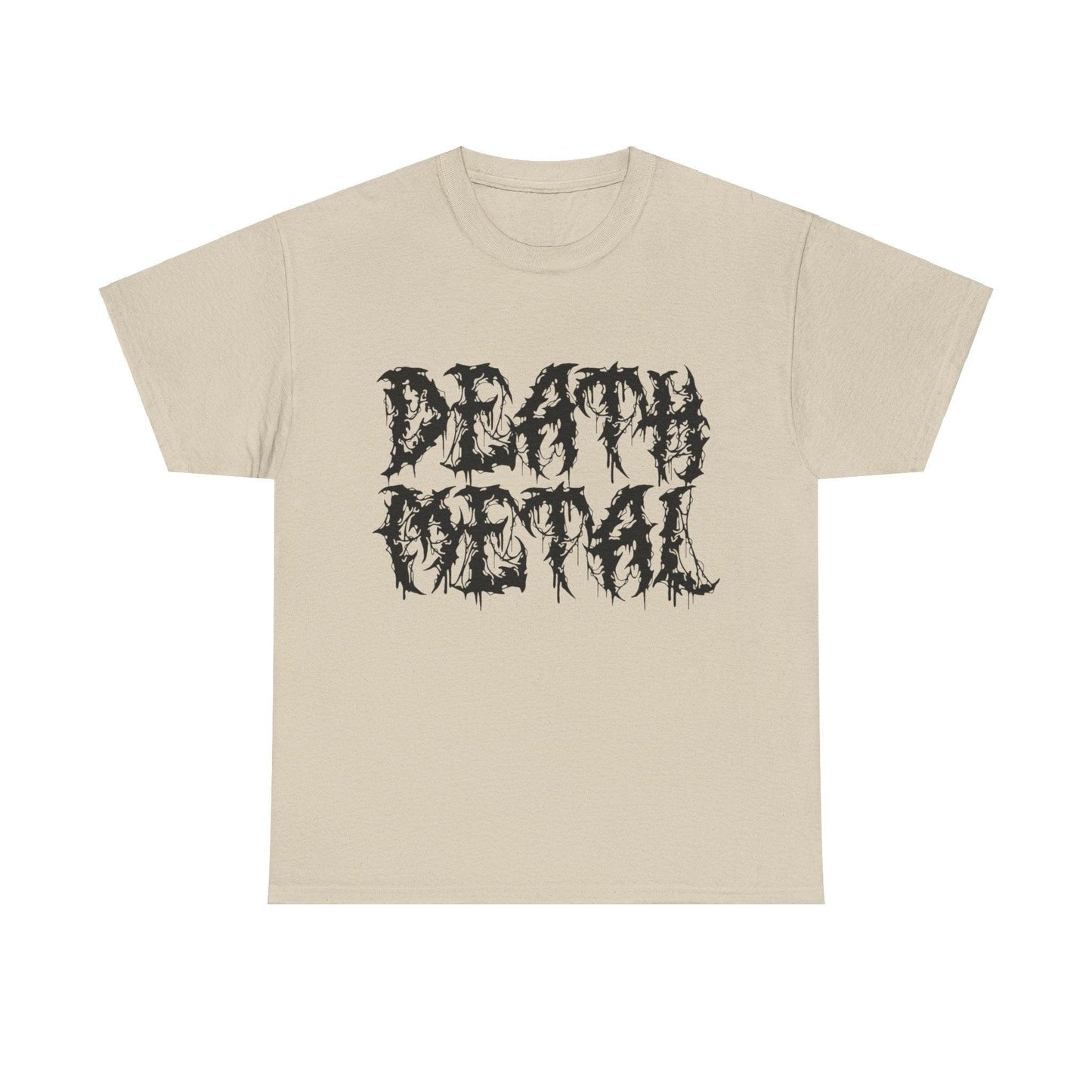 DEATH METAL Scary Lettering Unisex Heavy Cotton Tee - Lizard Vigilante