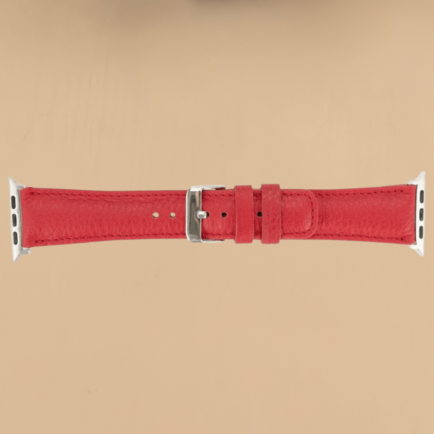 Apple Watch Red Leather Strap - Boston