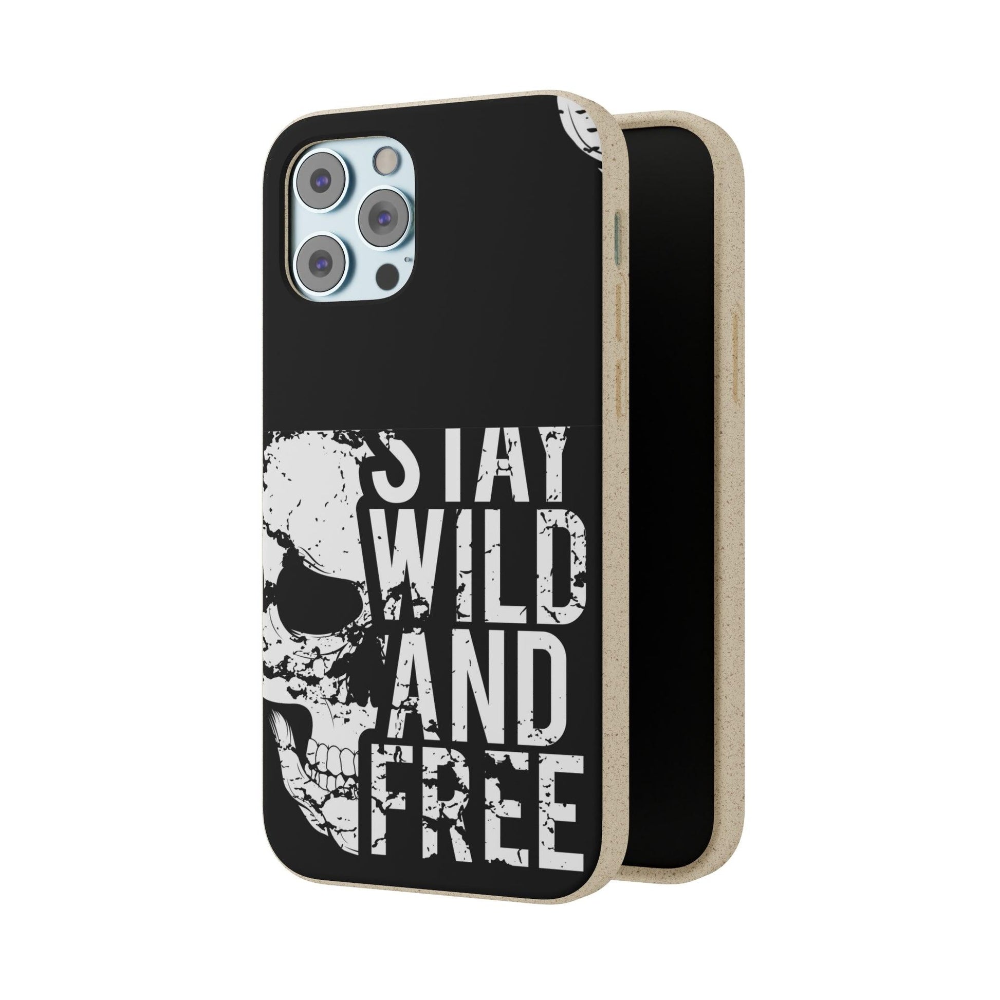 Stay Wild And Free Skull Biodegradable Cases - Lizard Vigilante