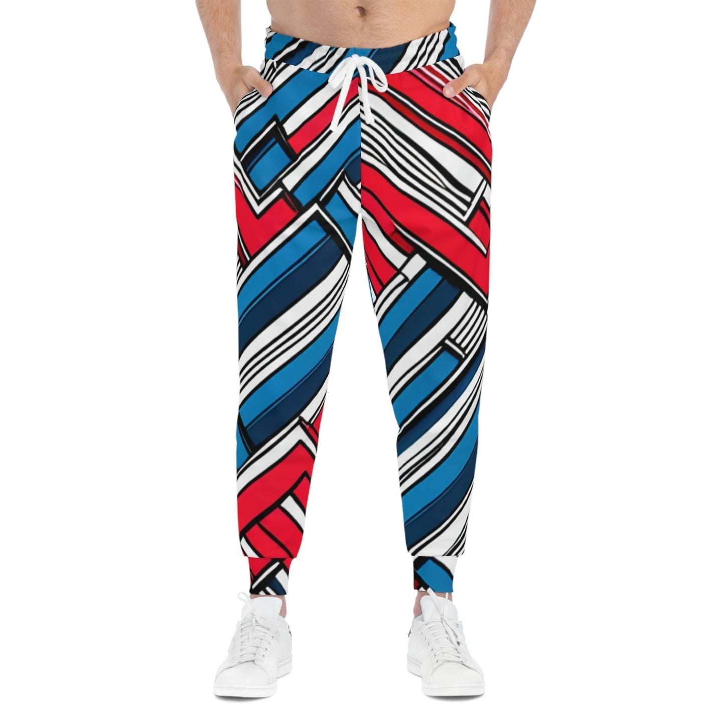 Geometric Patriot Athletic Joggers - Lizard Vigilante