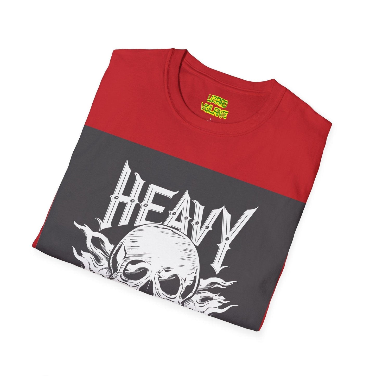 Heavy Metal Skull Unisex Softstyle T-Shirt - Lizard Vigilante