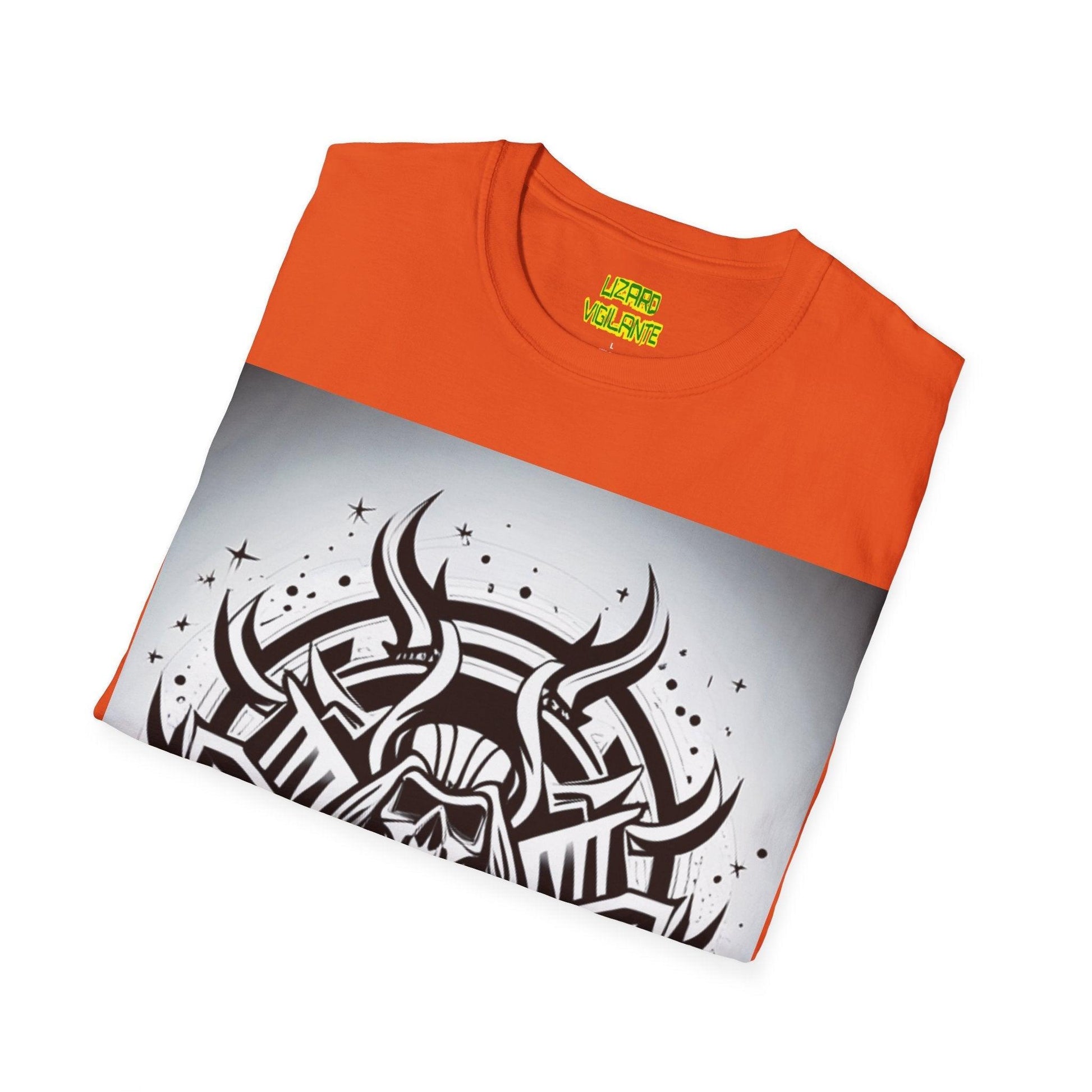 METAL Silver Unisex Softstyle T-Shirt - Lizard Vigilante