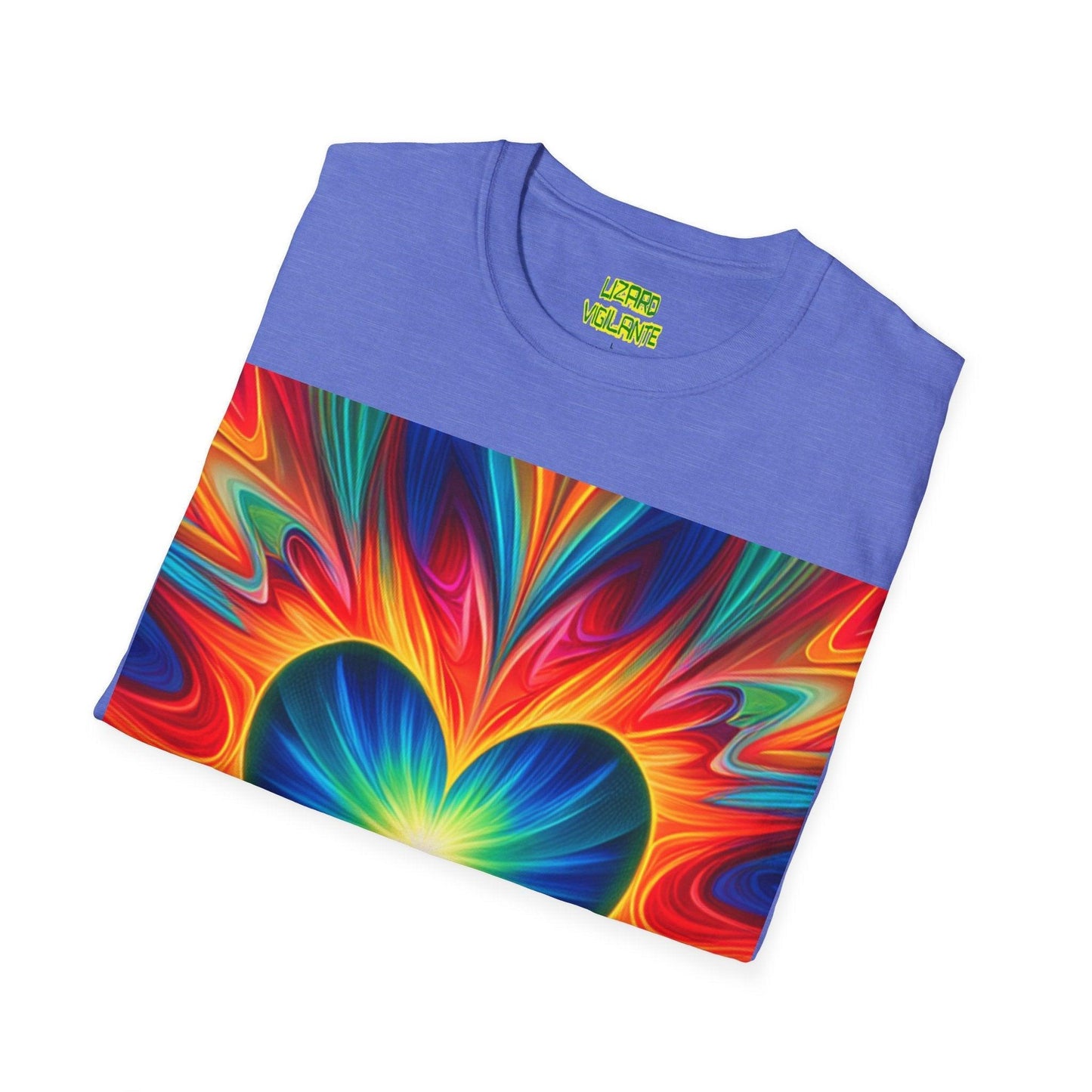 Psychedelic Heart Unisex Softstyle T-Shirt - Lizard Vigilante