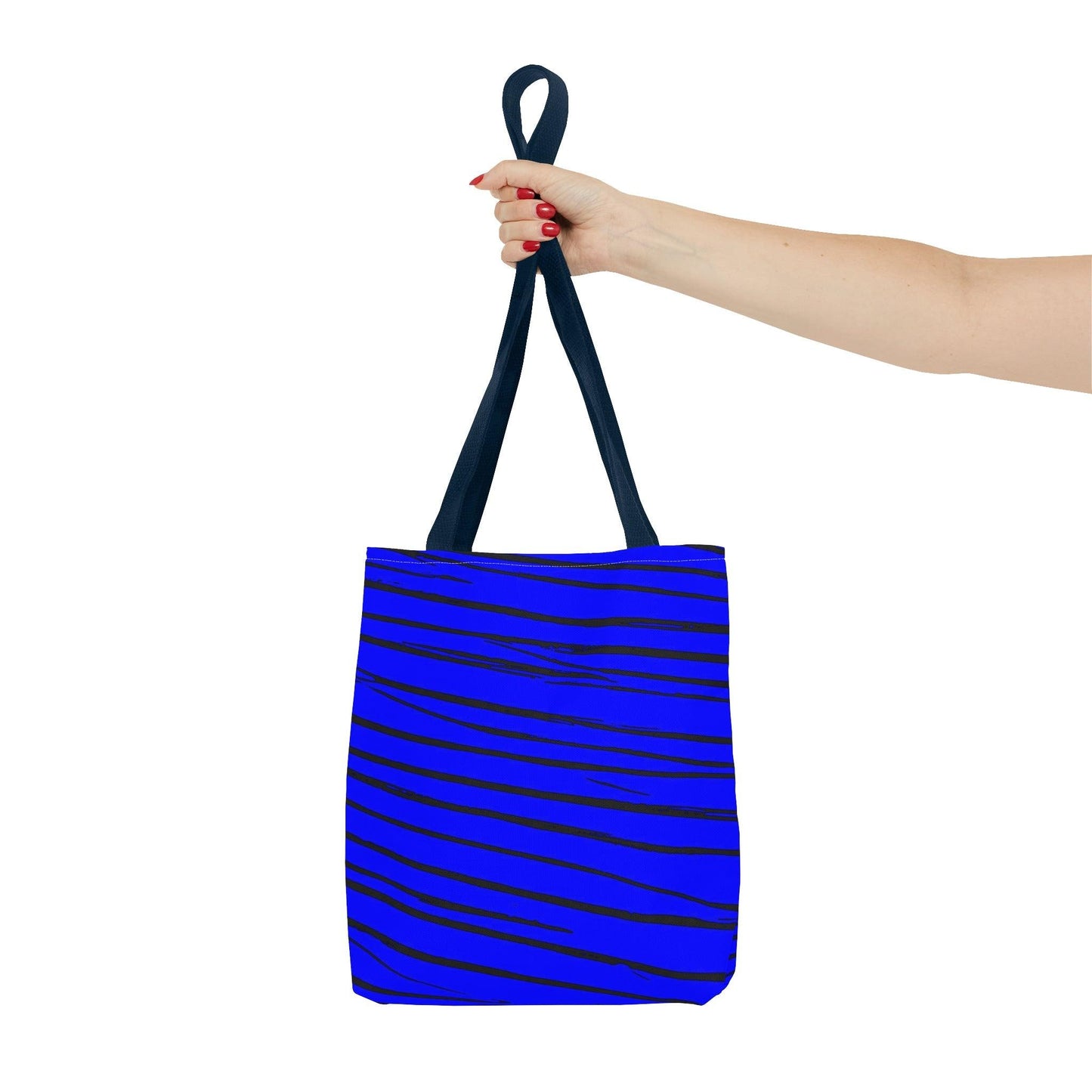 Black & Blue Strips Tote Bag - Lizard Vigilante