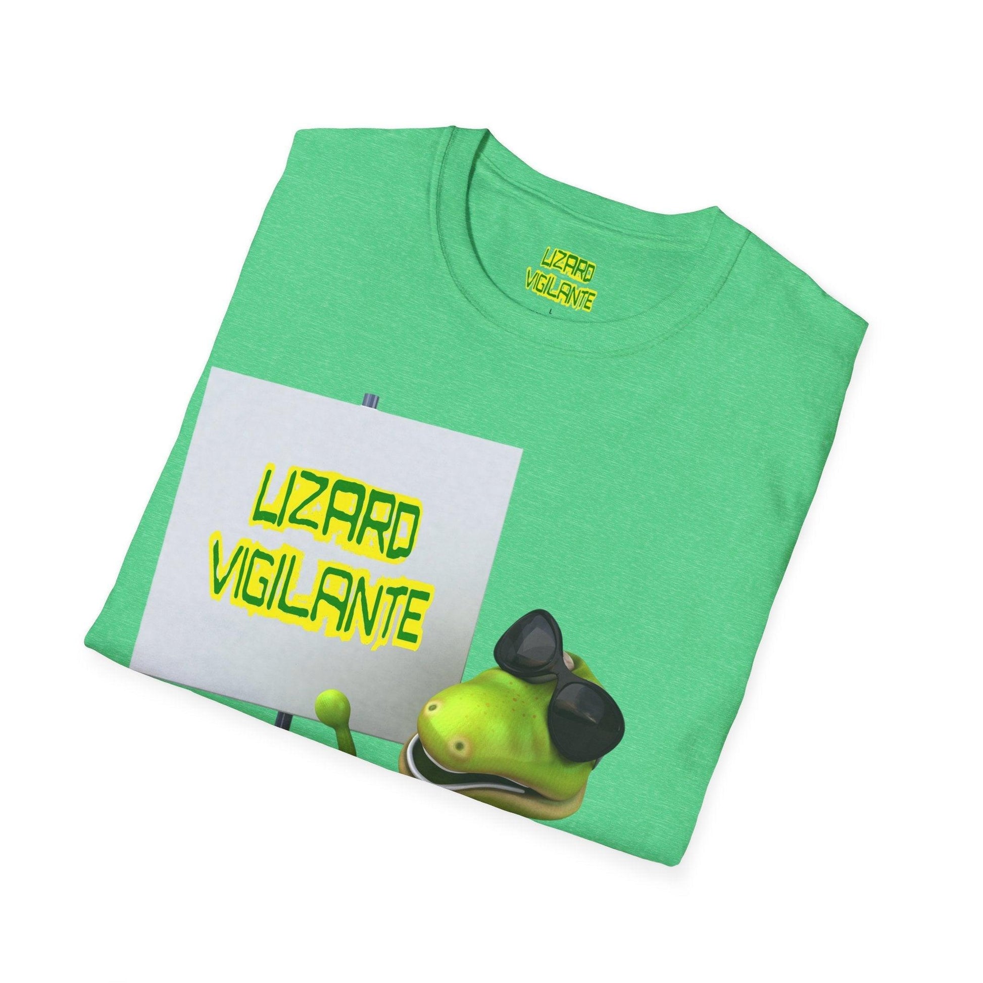 Lizard Vigilante Sign Unisex Softstyle T-Shirt - Lizard Vigilante