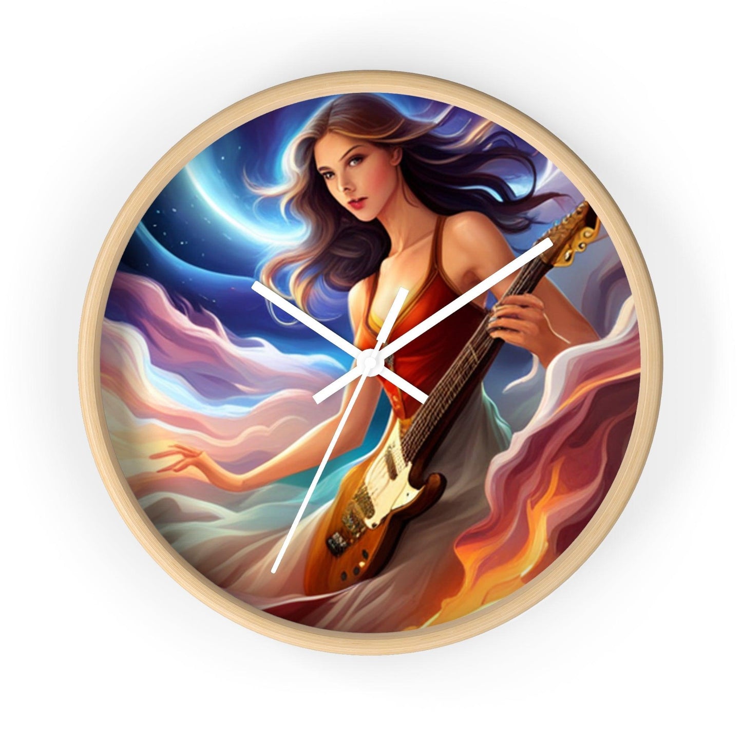 Guitar Princess Wall Clock - Lizard Vigilante