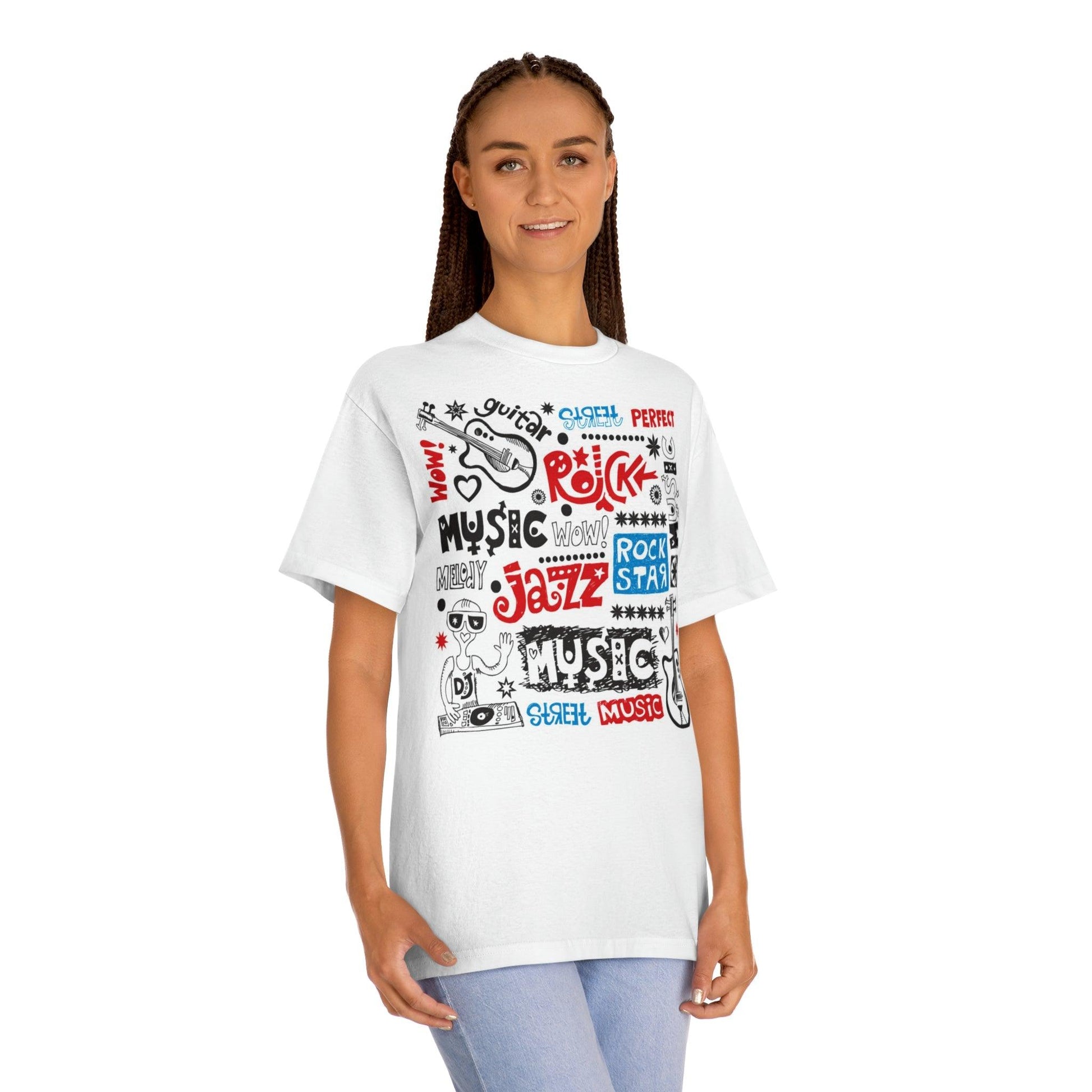 Music Doodle Collage' Unisex Classic Tee - Lizard Vigilante