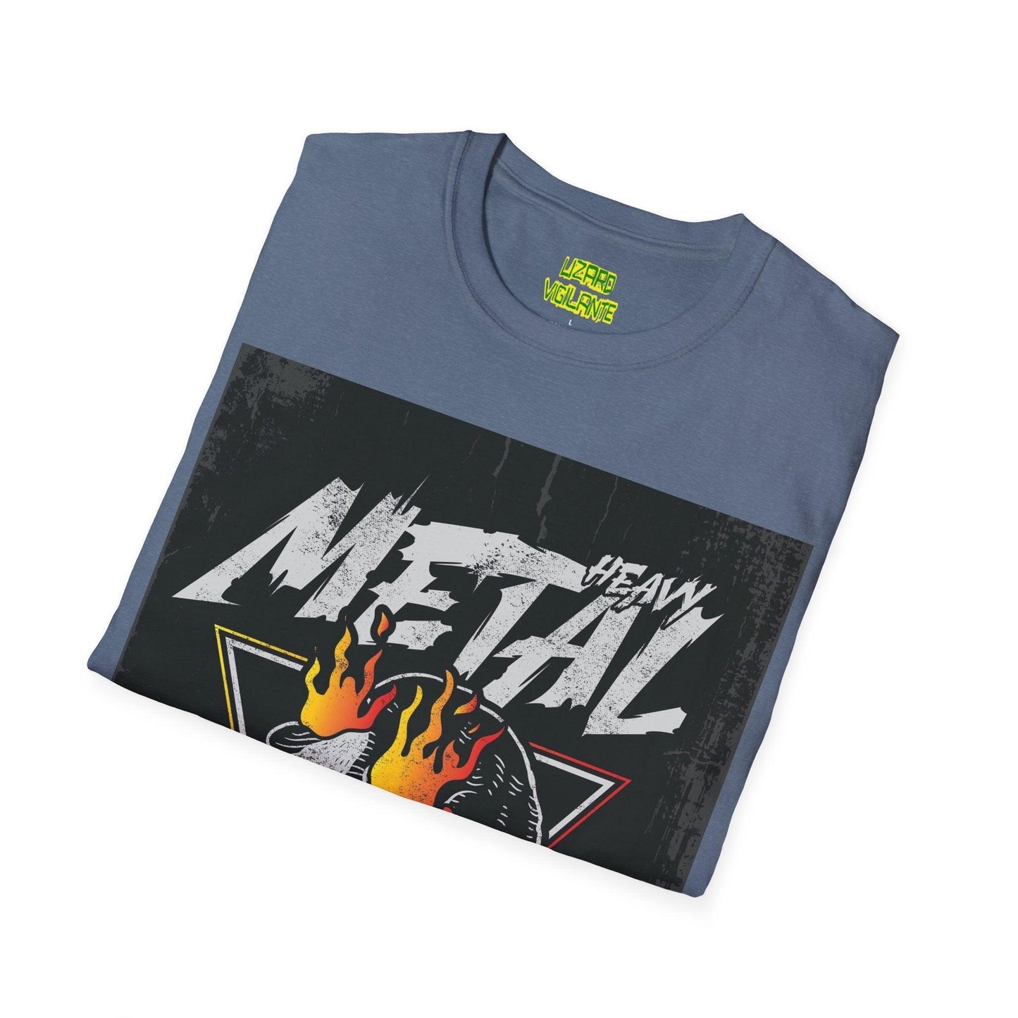 Heavy Metal Death Of Music Unisex Softstyle T-Shirt - Lizard Vigilante