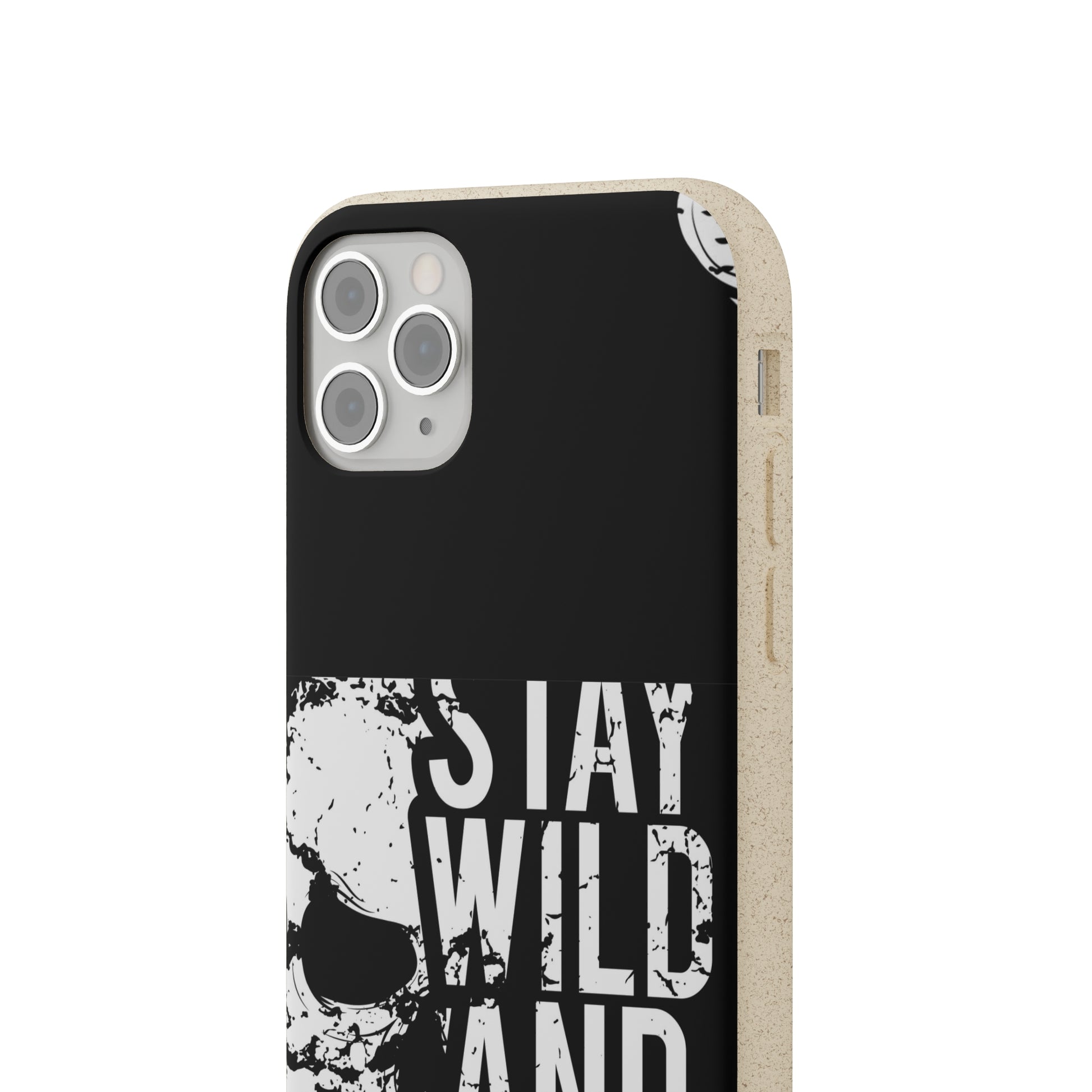 Stay Wild And Free Skull Biodegradable Cases - Lizard Vigilante