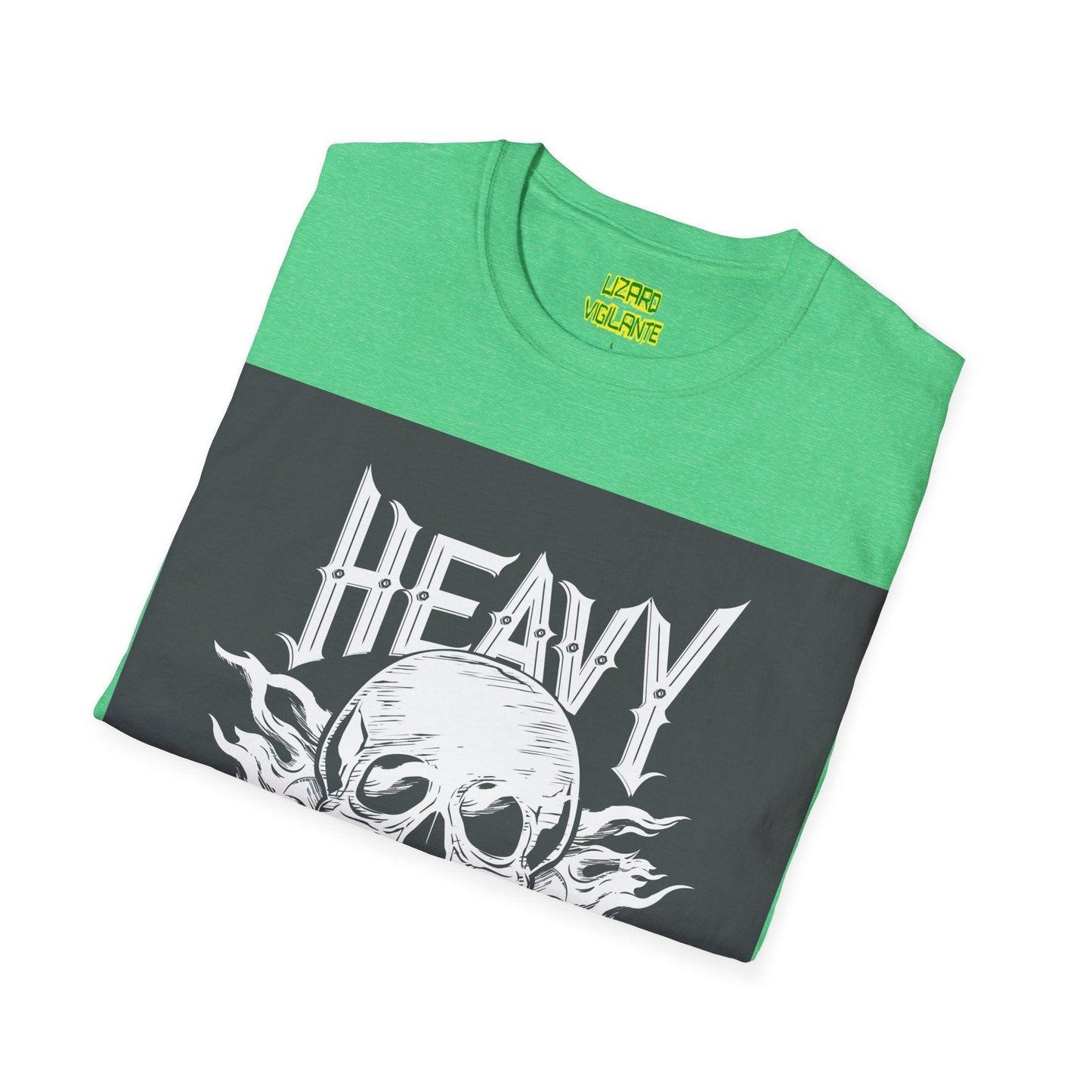 Heavy Metal Skull Unisex Softstyle T-Shirt - Lizard Vigilante