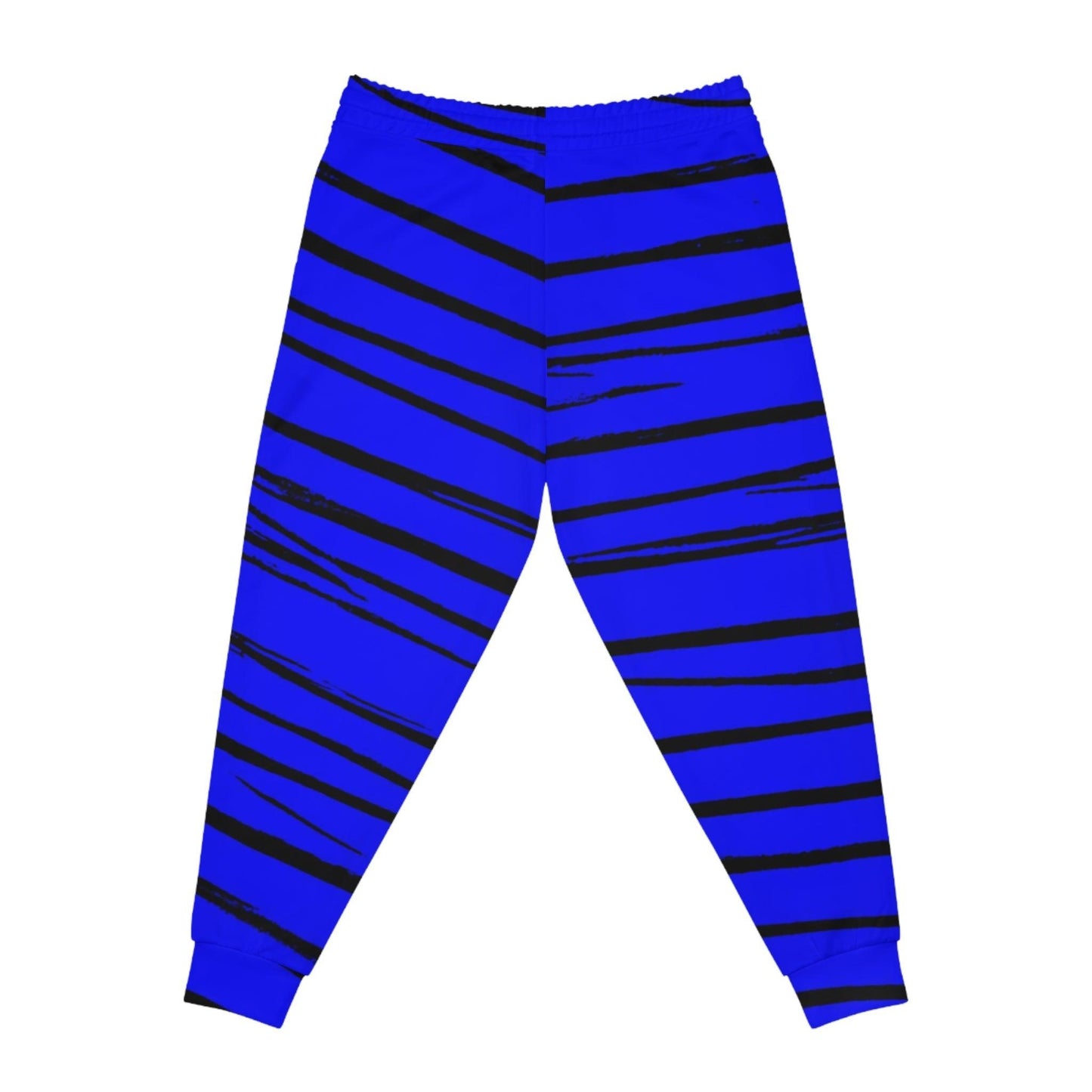 Black & Blue Strips Athletic Joggers - Lizard Vigilante