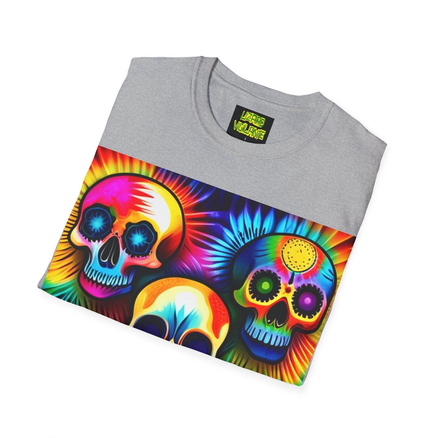 Escaped Skulls Unisex Softstyle T-Shirt - Lizard Vigilante