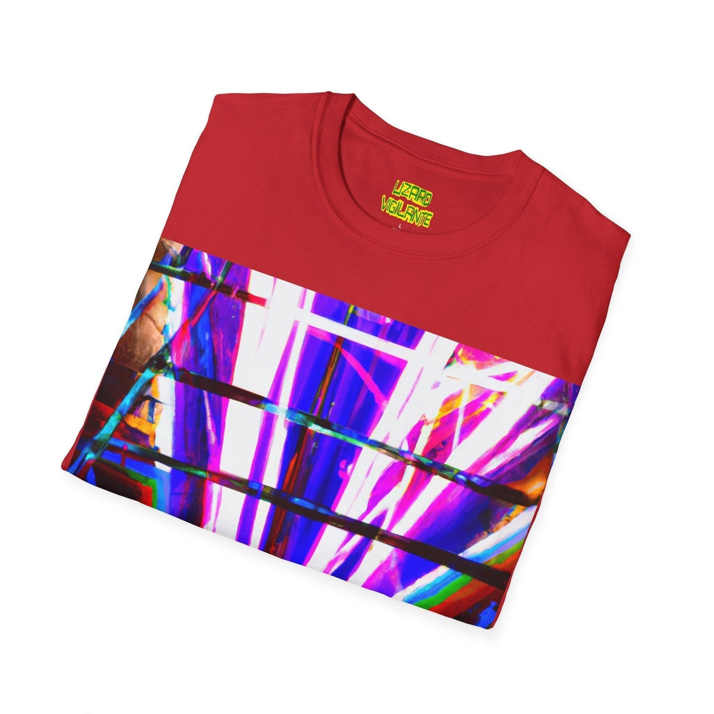 Neon Jail BoomBox Unisex Softstyle T-Shirt - Lizard Vigilante