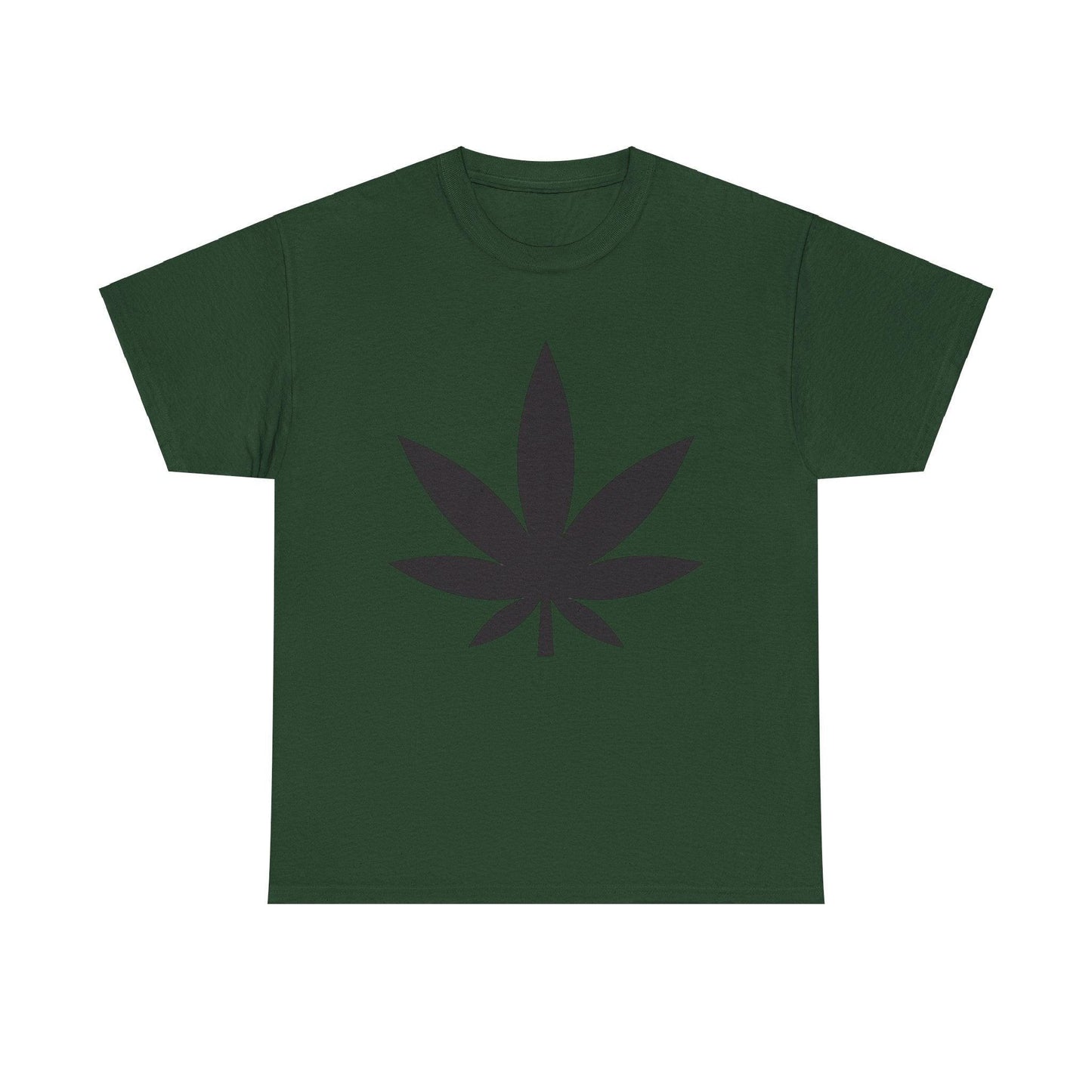 Black Pot Leaf Unisex Heavy Cotton Tee - Lizard Vigilante