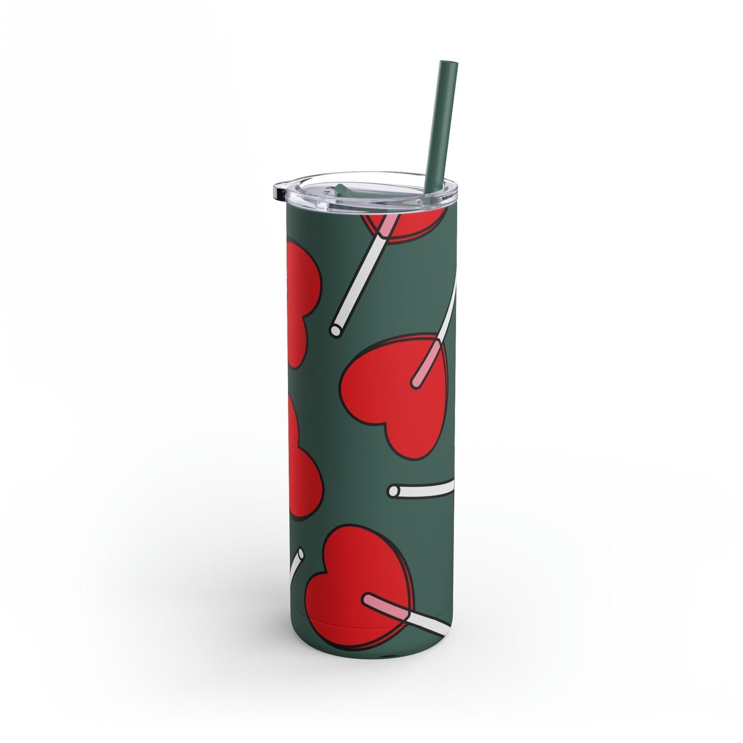 Heart LollipopMaars Maker Skinny Matte Tumbler, 20oz - Lizard Vigilante