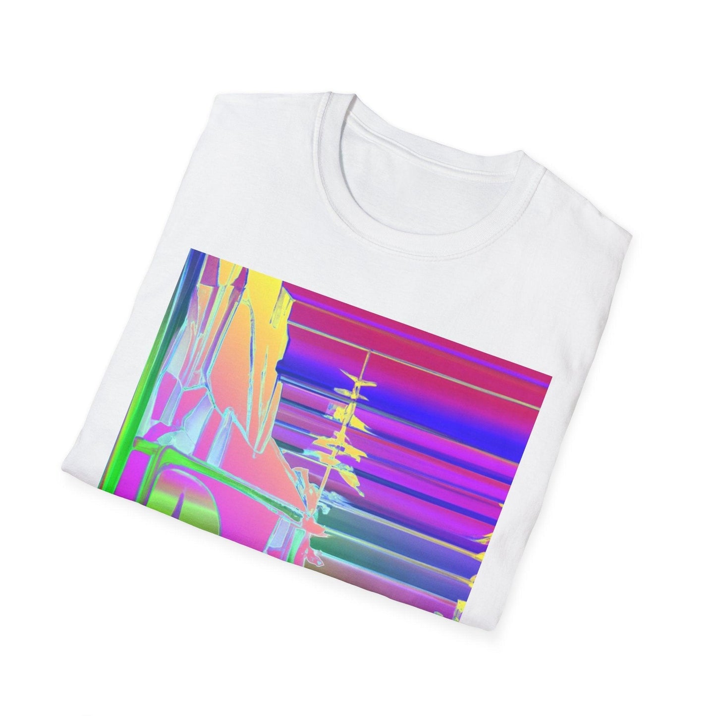 Psychedelic Monitor Unisex Softstyle T-Shirt - Lizard Vigilante