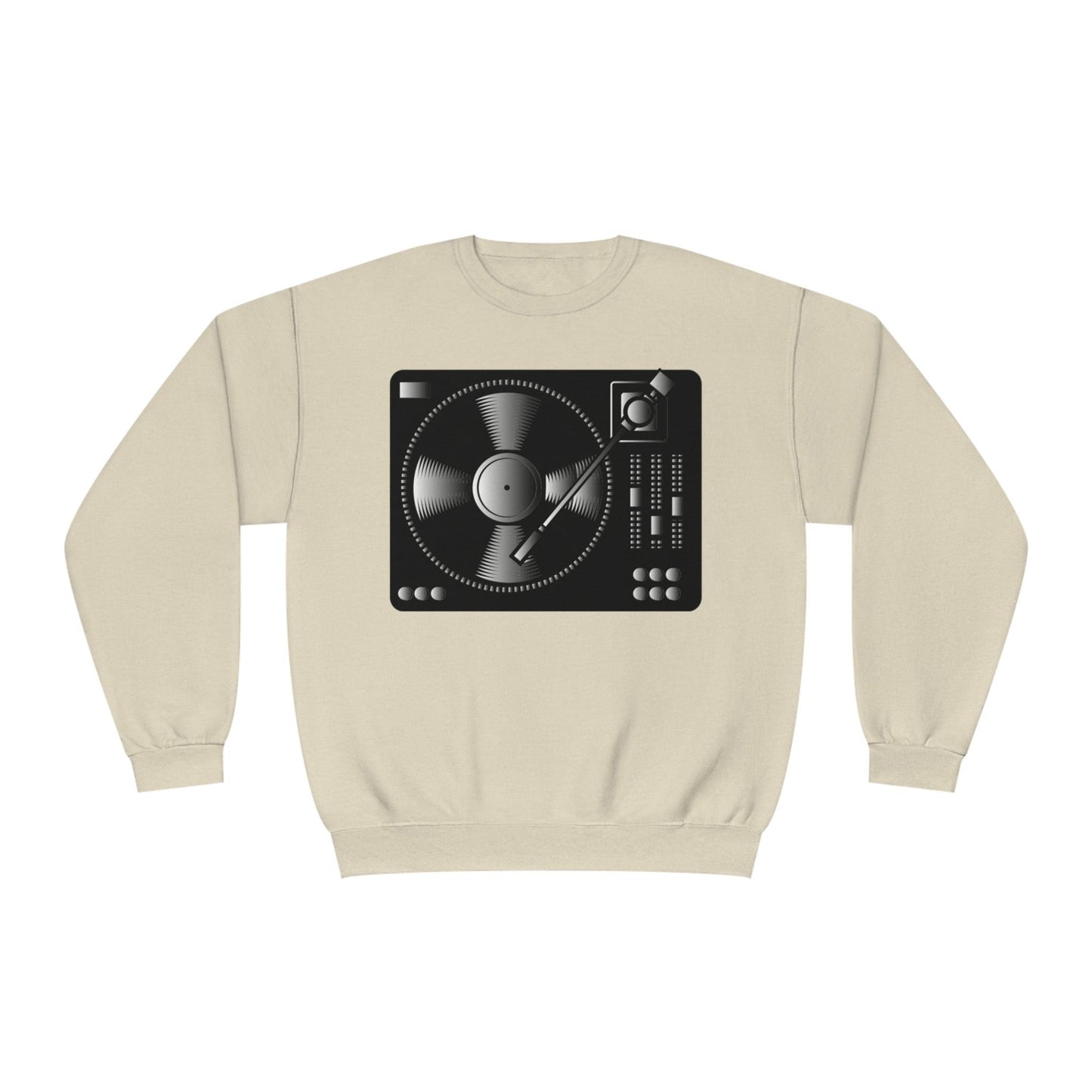 Turntable Record Player Unisex NuBlend® Crewneck DJ Sweatshirt - Lizard Vigilante