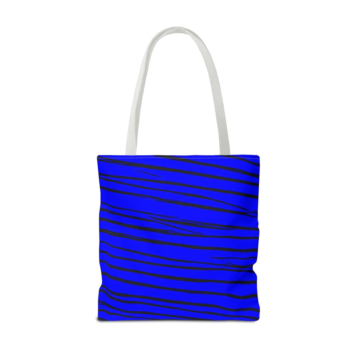 Black & Blue Strips Tote Bag - Lizard Vigilante