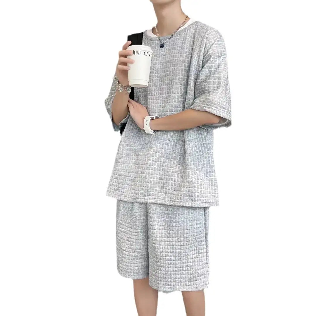 Loose Short Sleeve T-shirt Shorts Trendy Handsome Casual Two-piece Suit