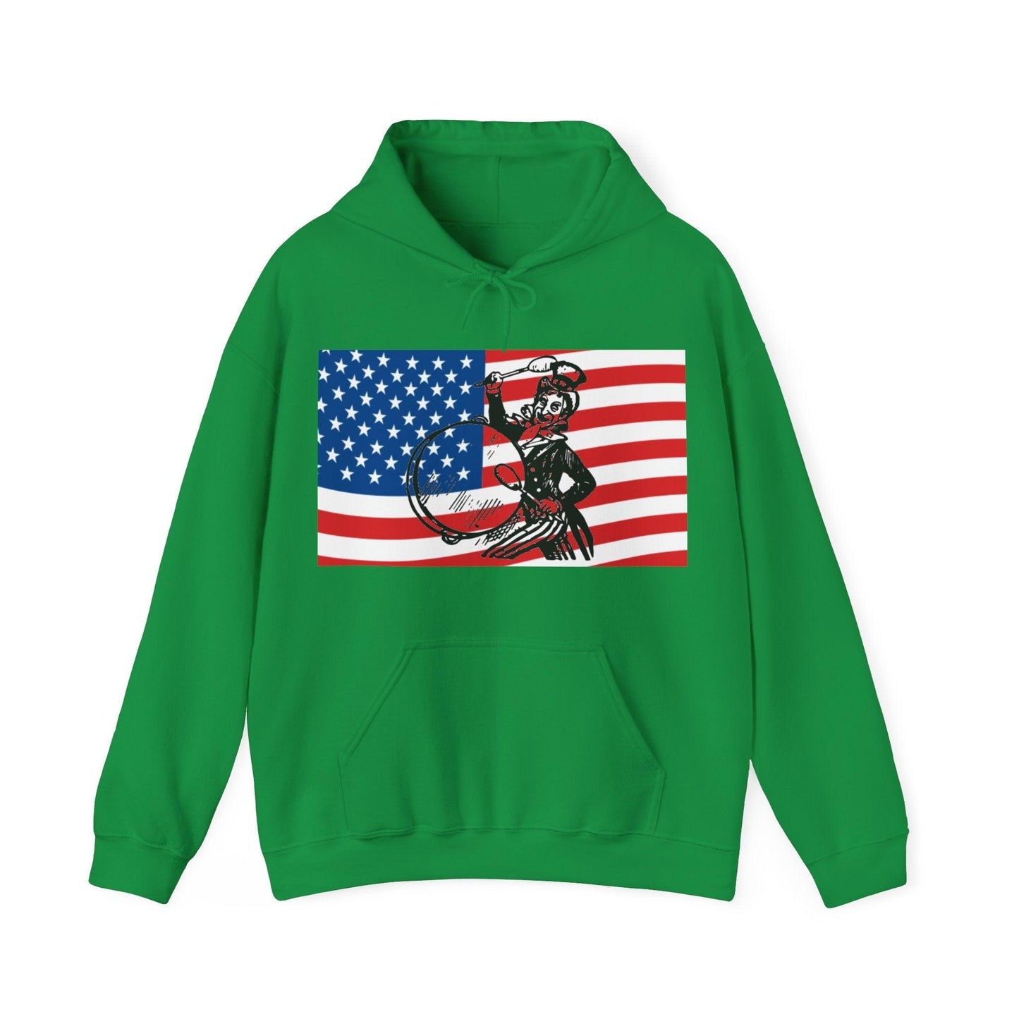 Uncle Sam Drummer American Flag Unisex Heavy Blend™ Hooded Sweatshirt - Lizard Vigilante