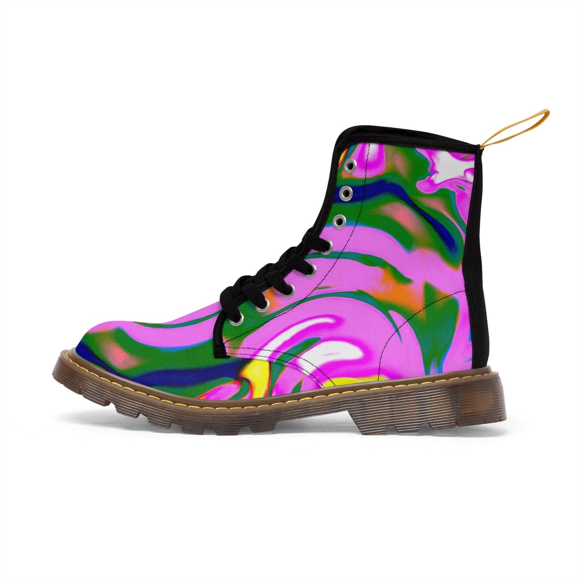 Artist's Palette Men's Canvas Boots - Lizard Vigilante