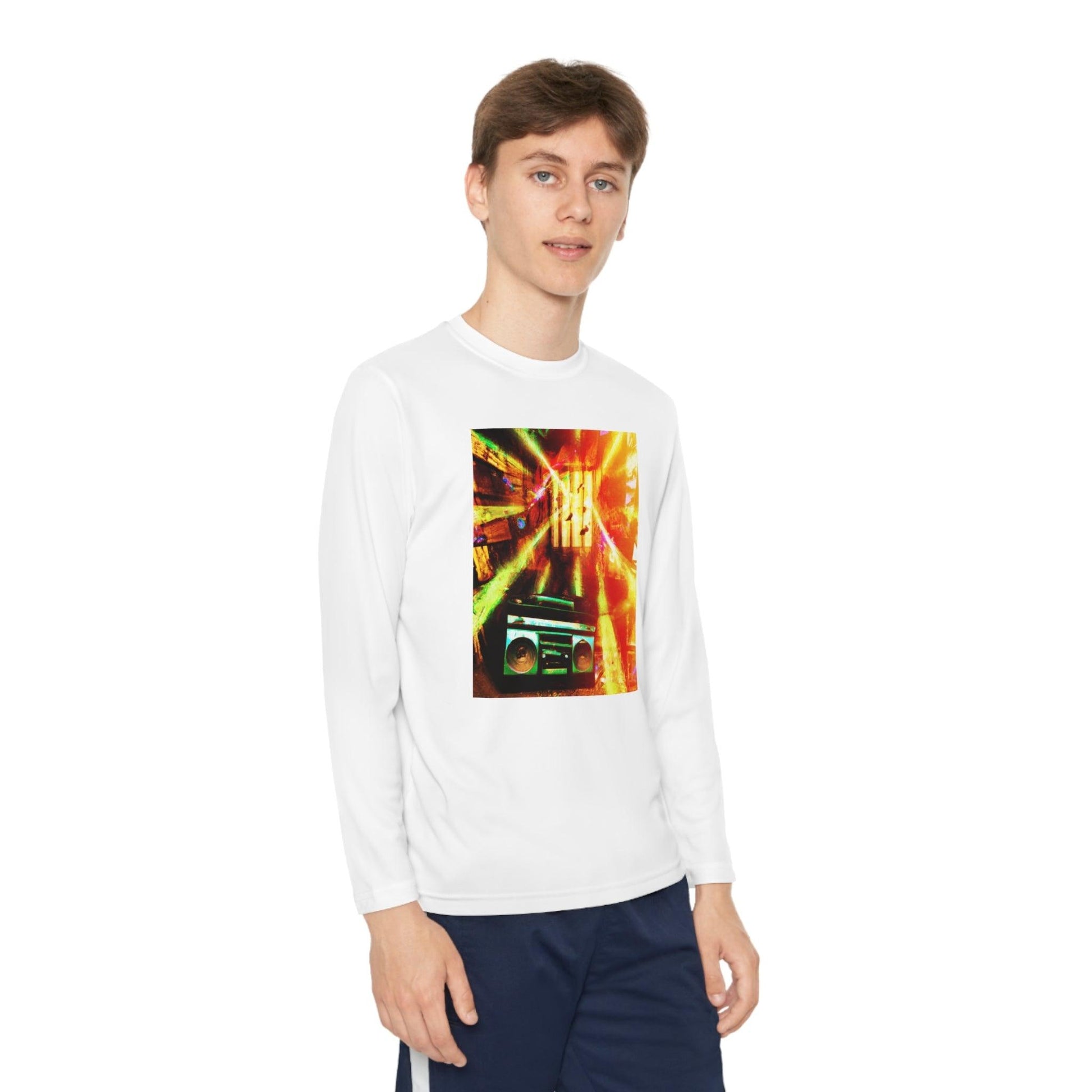 Prison BoomBox Light Burst Youth Long Sleeve Competitor Tee - Lizard Vigilante