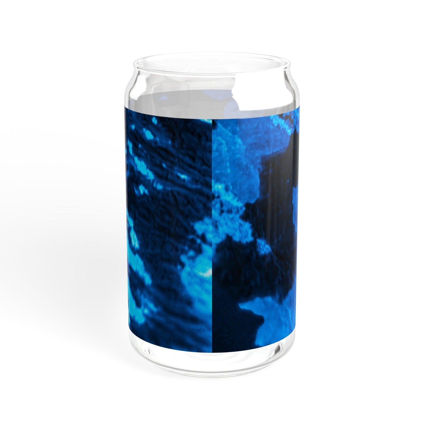 Blue on Black Rock Sipper Glass, 16oz - Lizard Vigilante