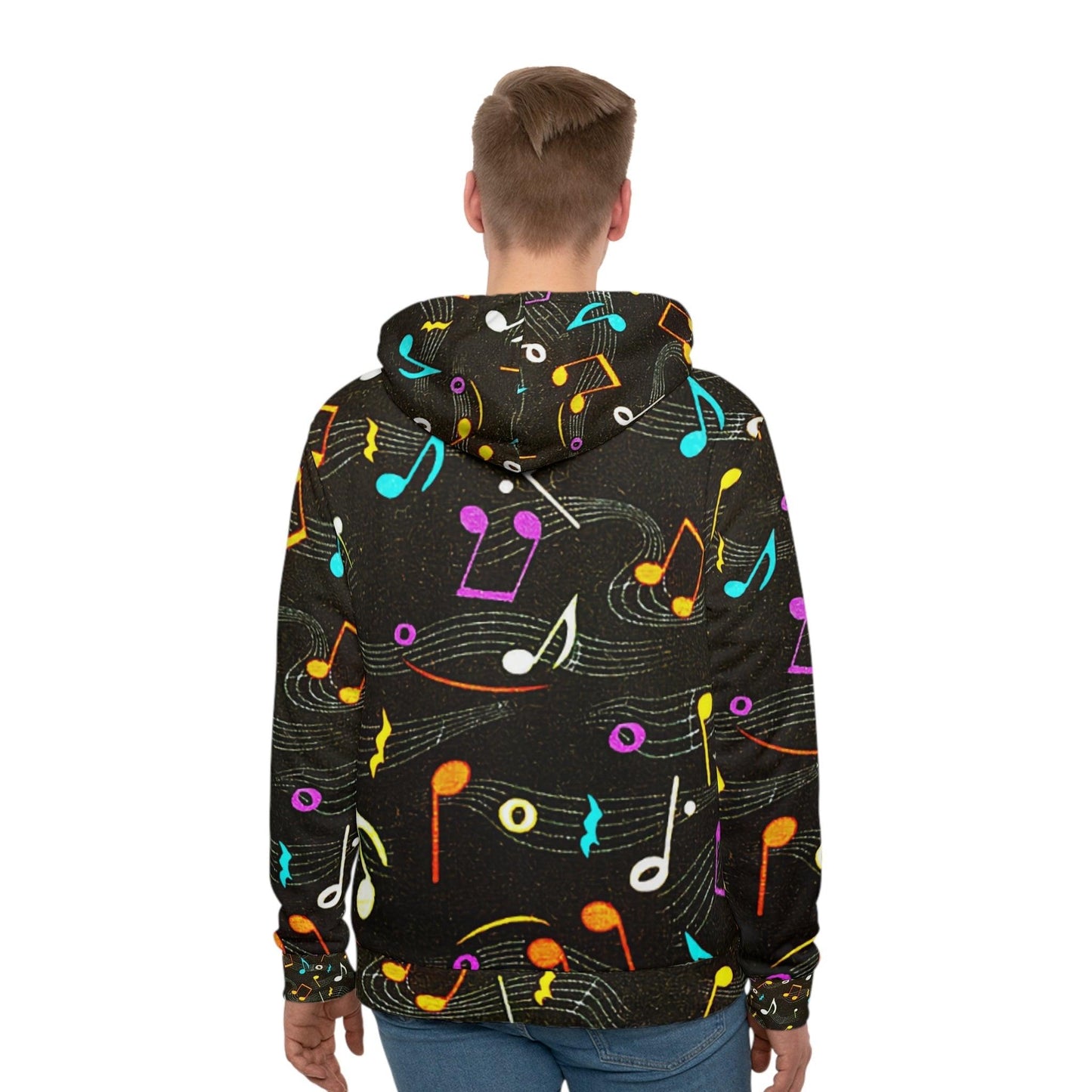 Musical Notes Men's Hoodie - Lizard Vigilante